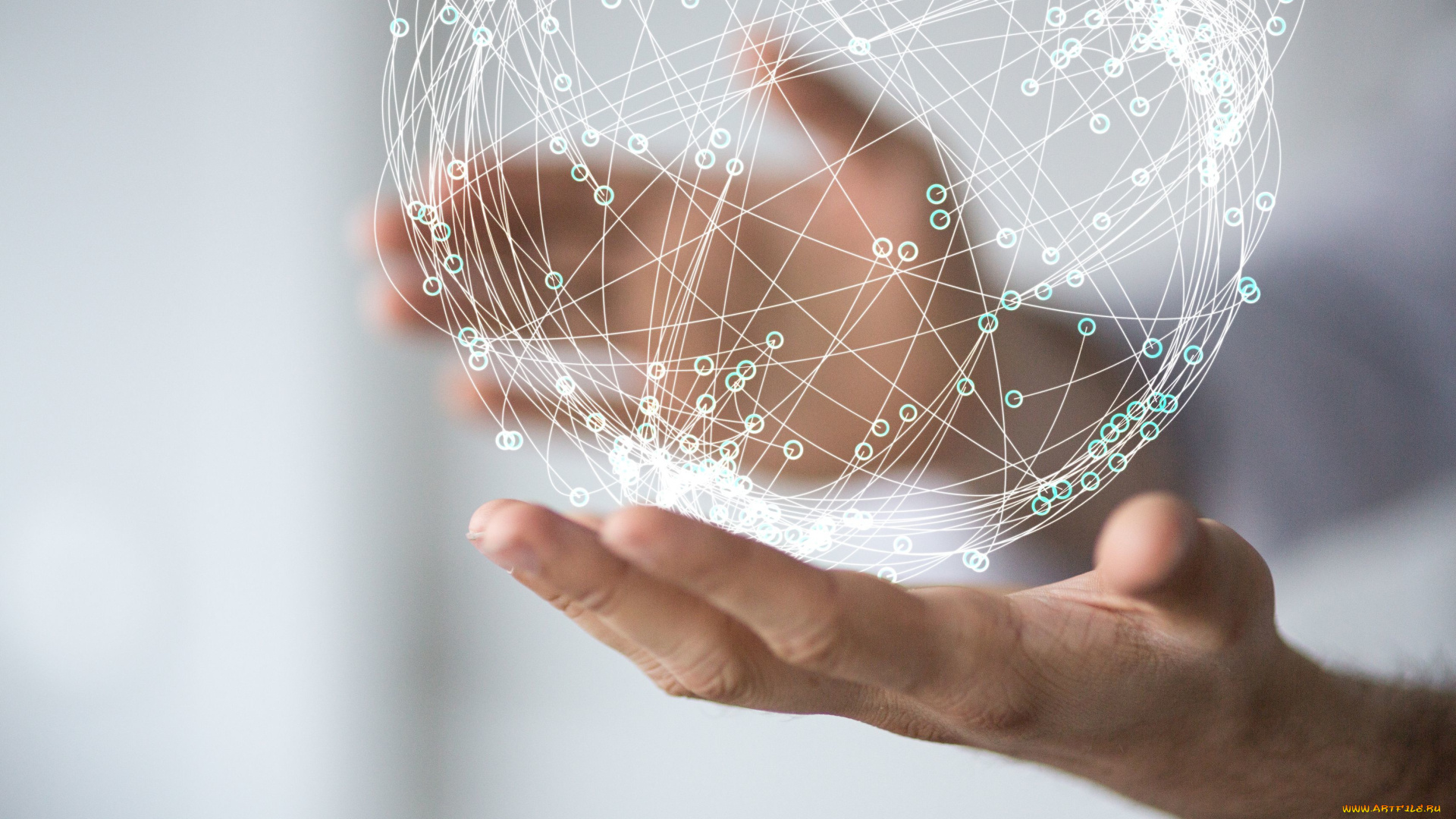 разное, компьютерный, дизайн, руки, плетение, шар