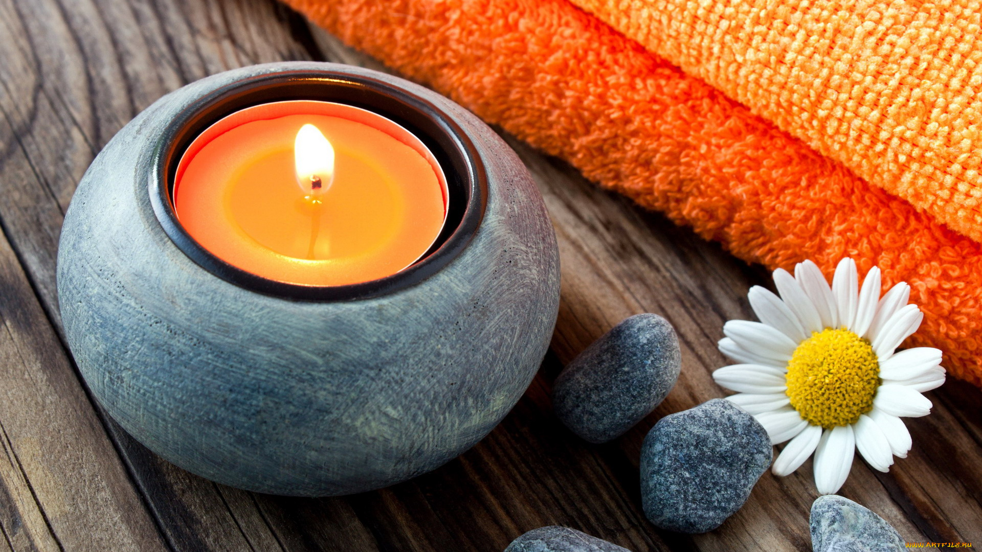 разное, свечи, ромашка