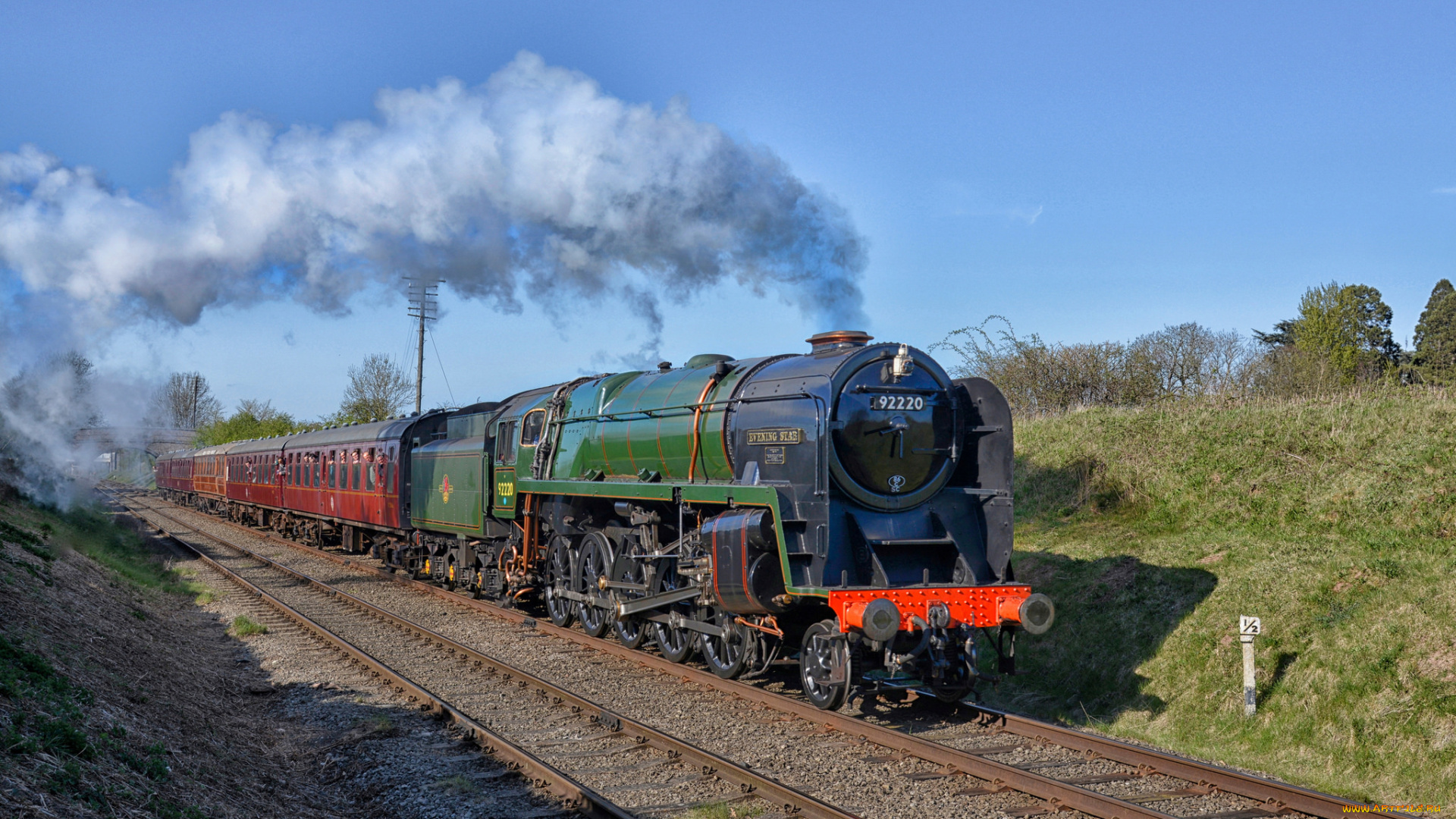 техника, паровозы, паровоз, дорога, рельсы, железная