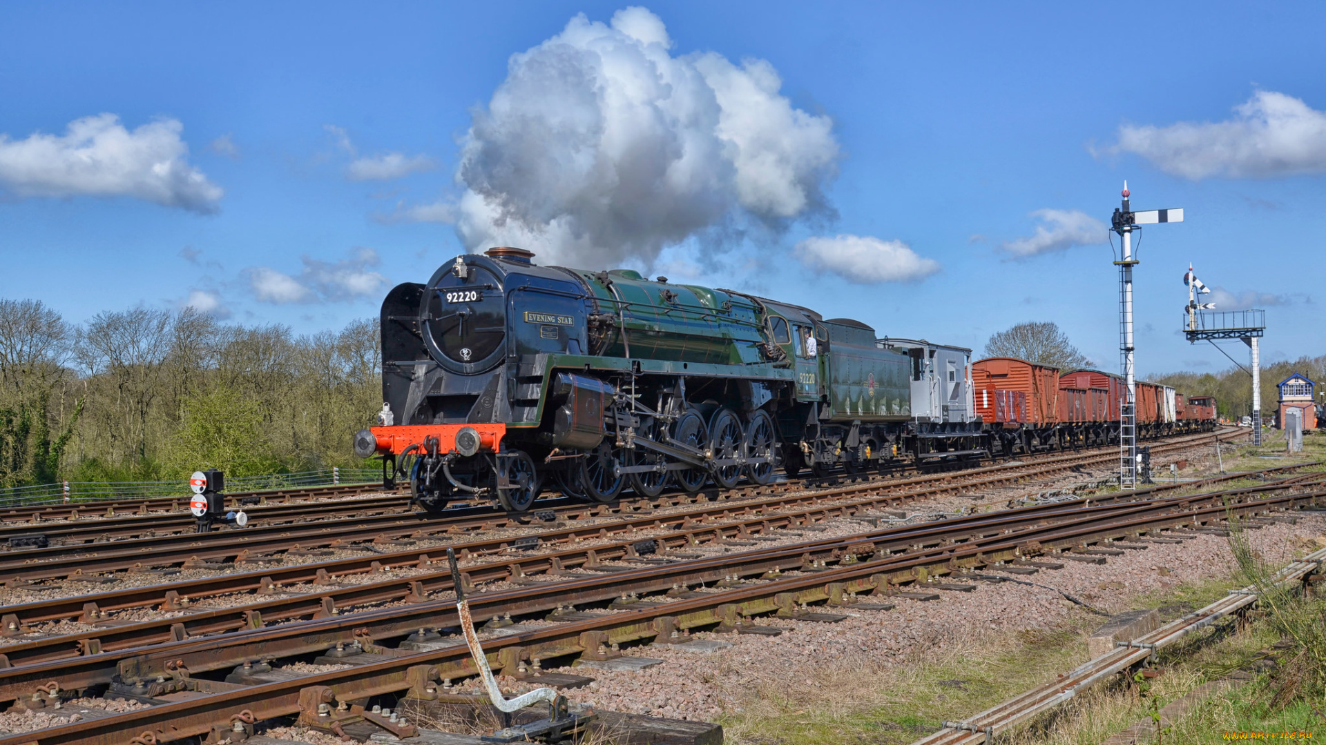 техника, паровозы, паровоз, дорога, рельсы, железная