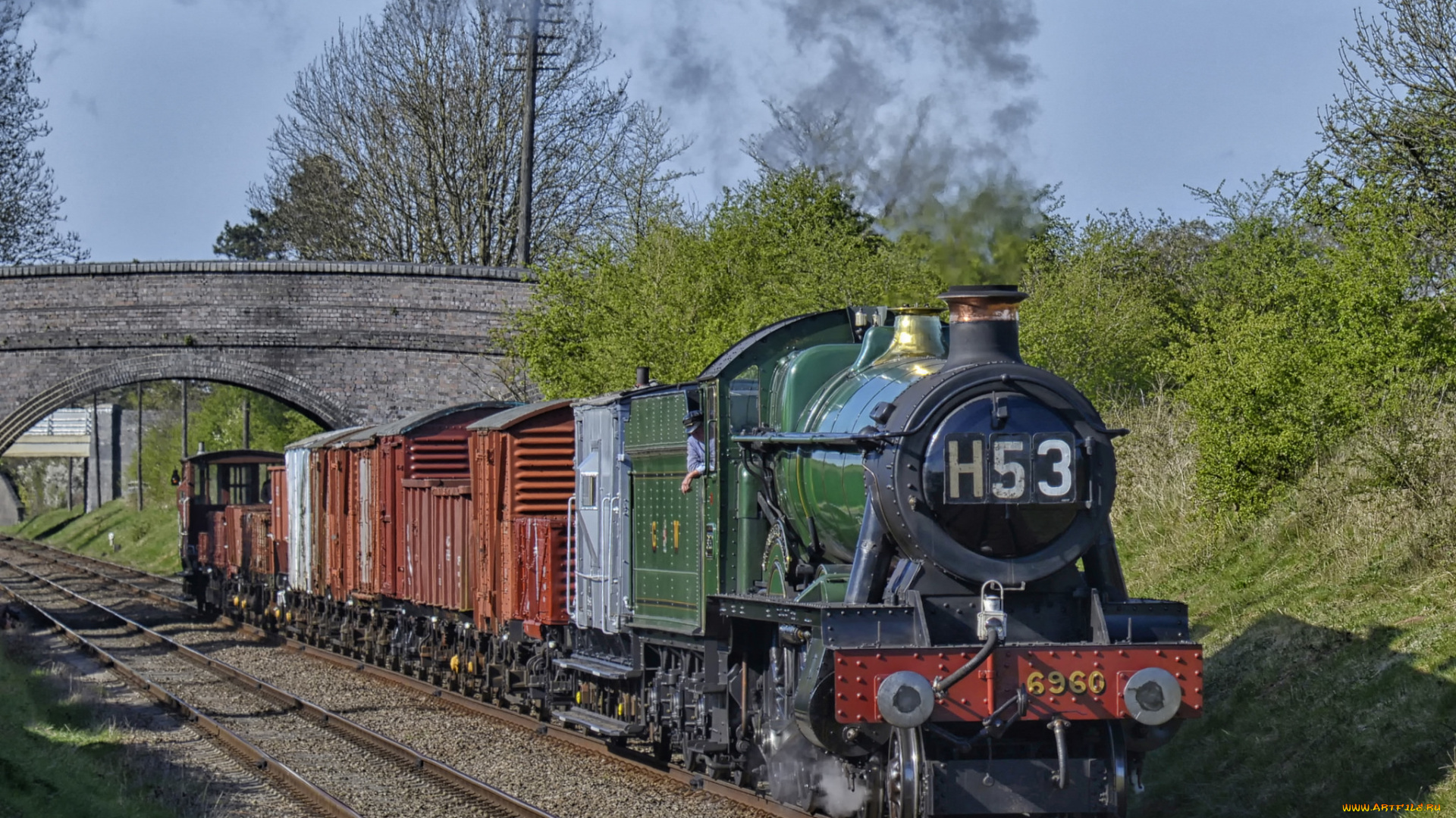 техника, паровозы, паровоз, железная, дорога, рельсы