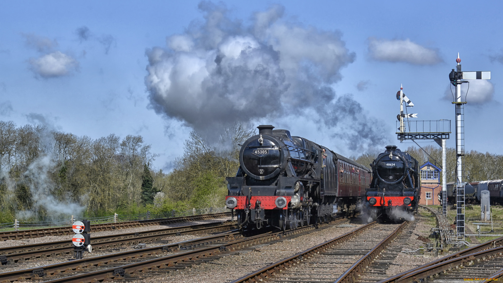 техника, паровозы, рельсы, дорога, железная, паровоз