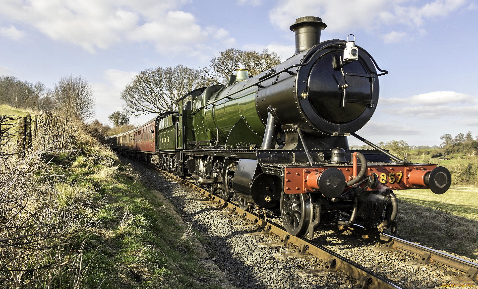 техника, паровозы, паровоз, дорога, рельсы, железная