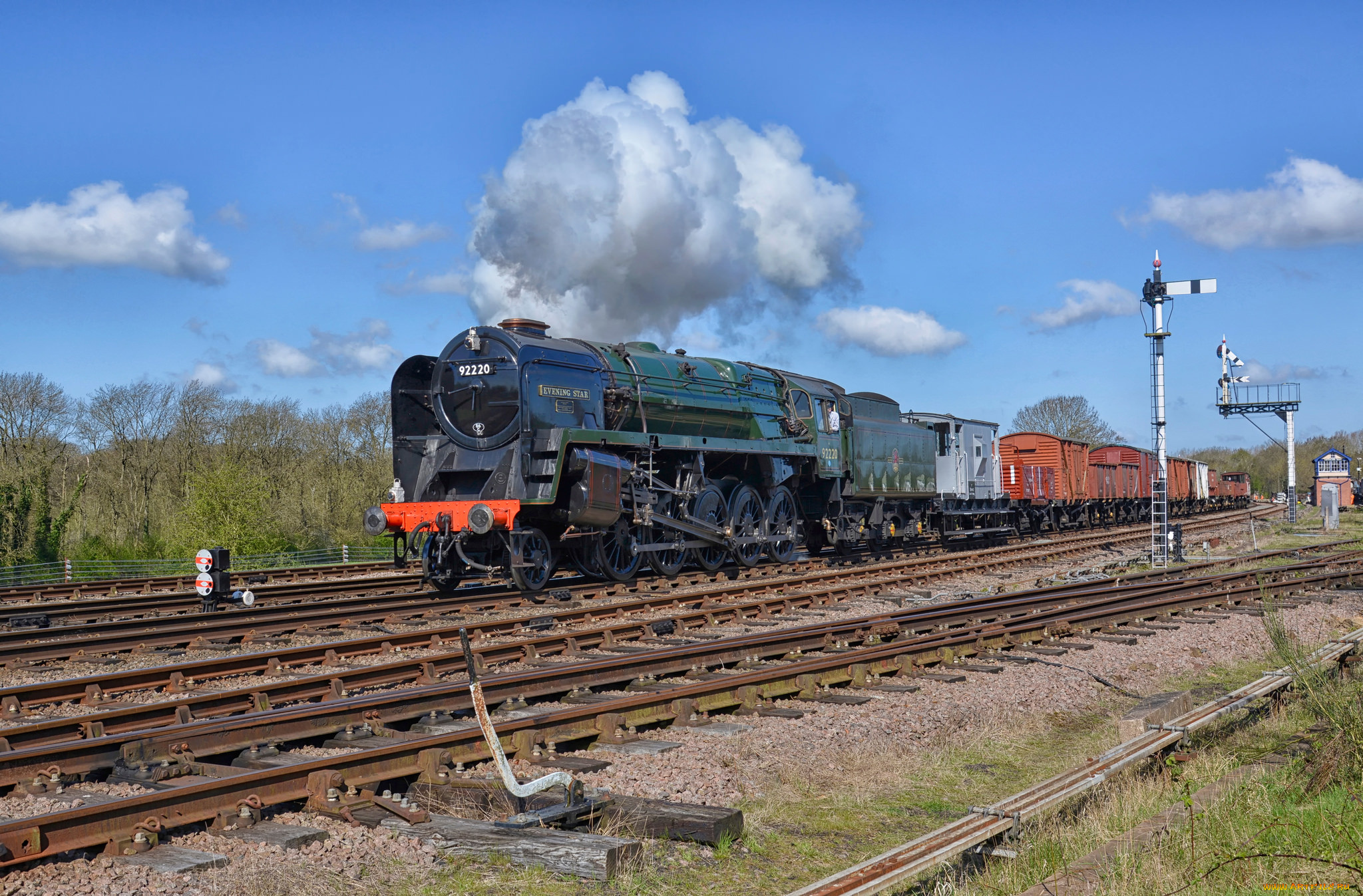 техника, паровозы, паровоз, дорога, рельсы, железная