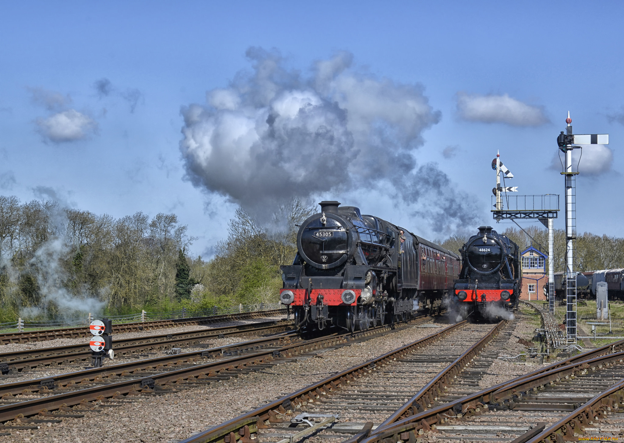 техника, паровозы, рельсы, дорога, железная, паровоз