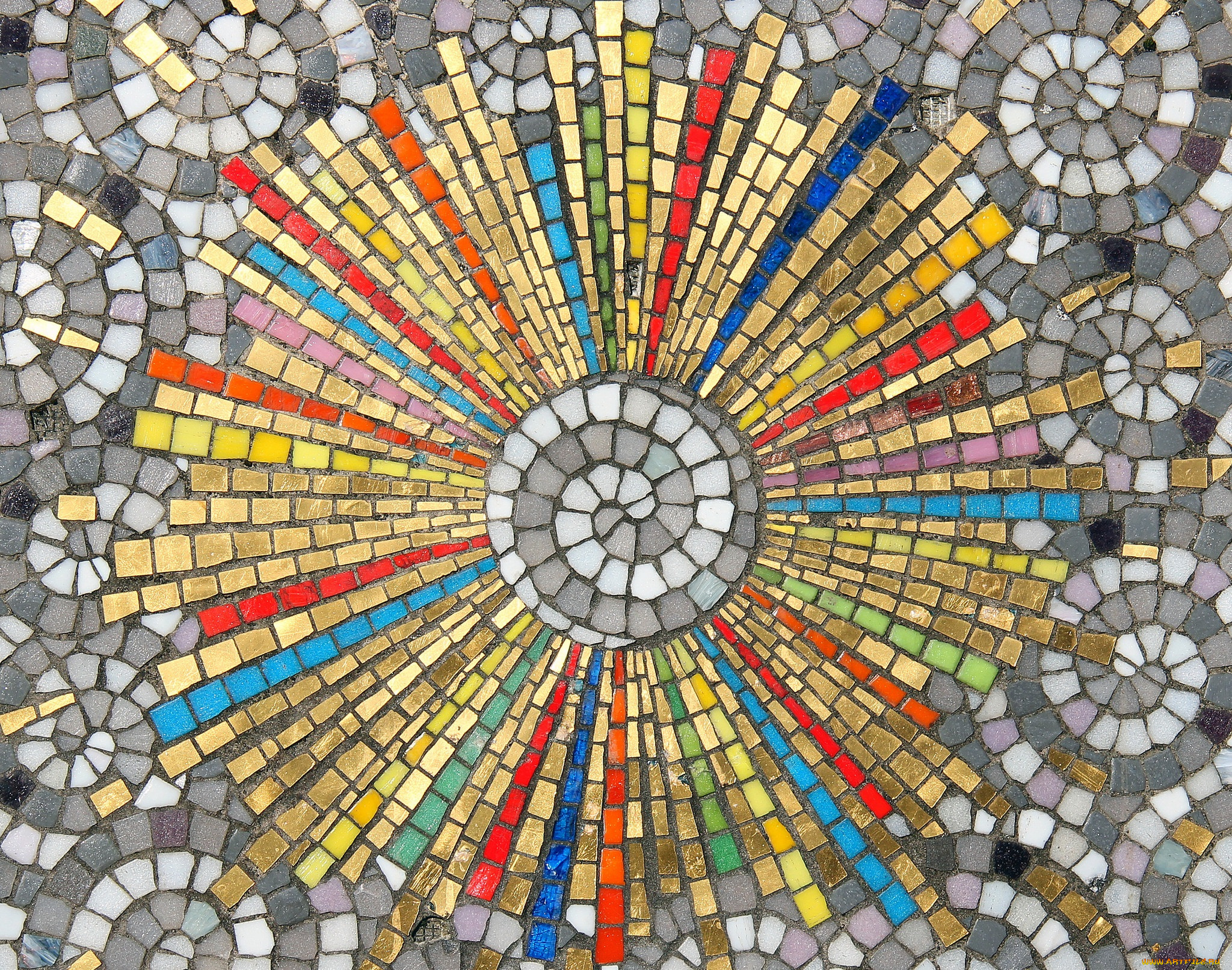 разное, текстуры, узор, лучи, круг, мазайка