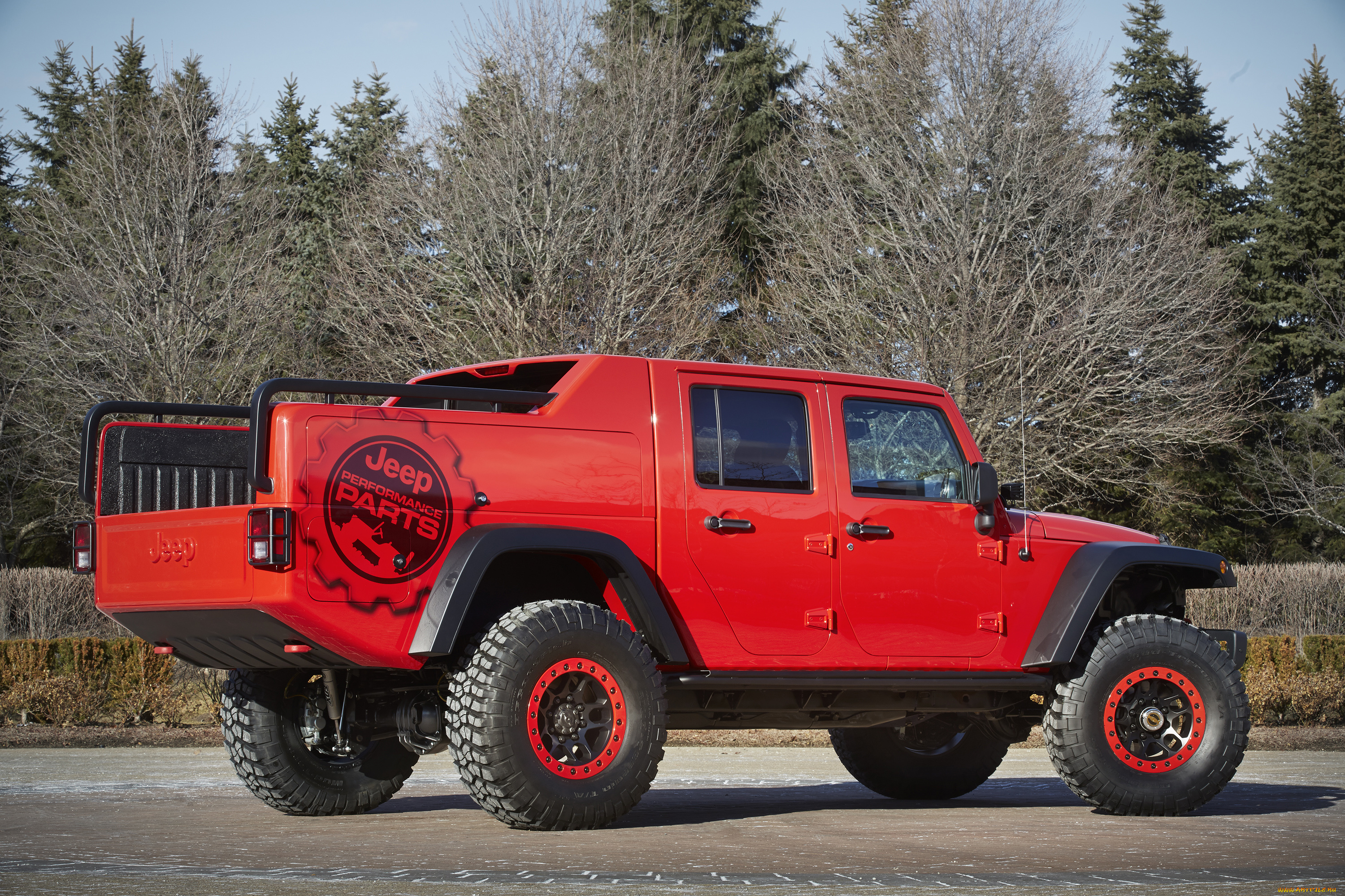 автомобили, jeep, rock, red