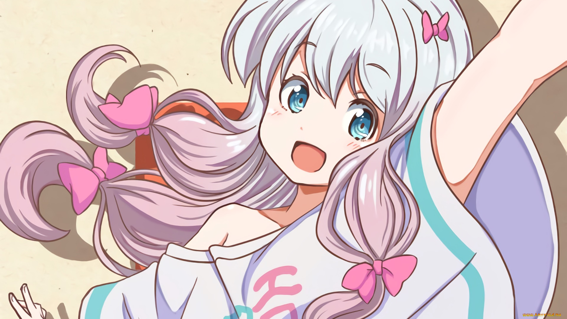 аниме, eromanga-sensei, взгляд, фон, девушка