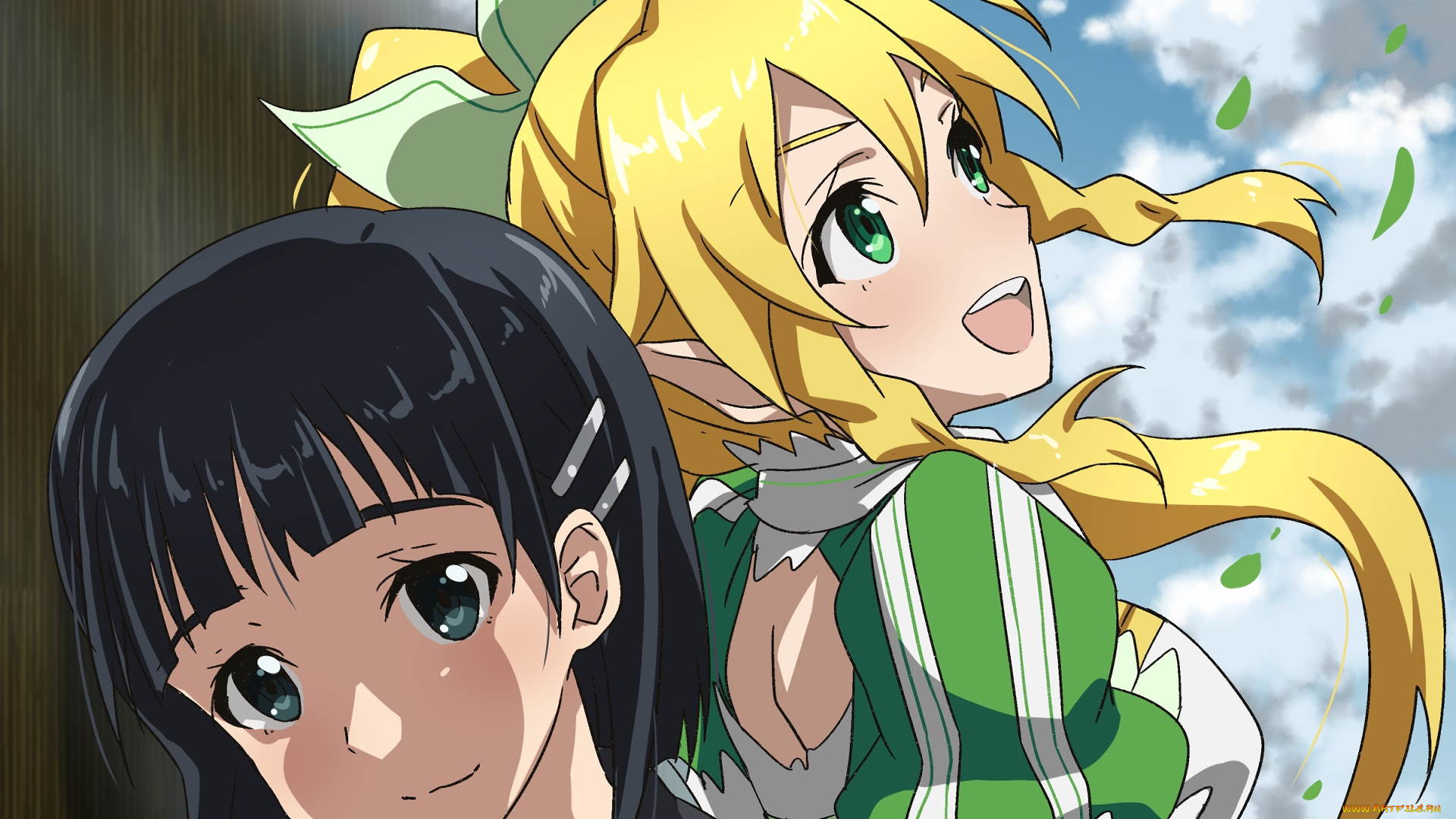 аниме, sword, art, online, фон, взгляд, девушки