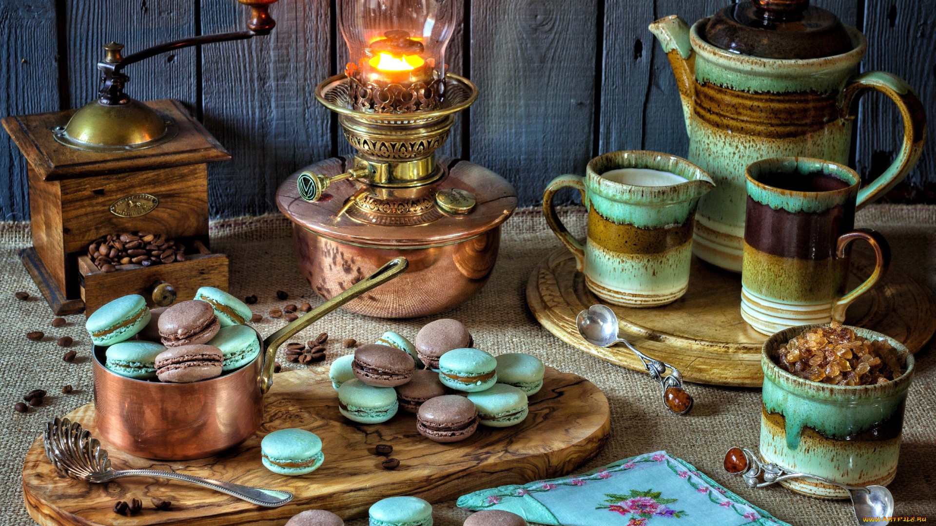 еда, натюрморт, зерна, печенье, кофе, лампа