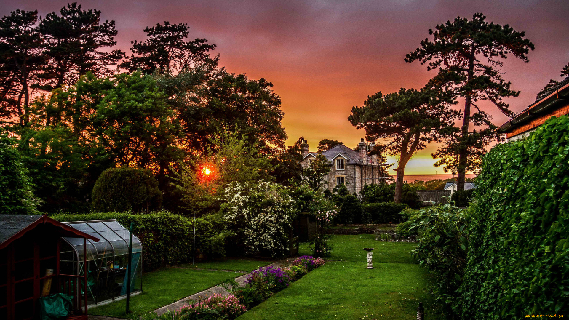 города, -, пейзажи, рассвет