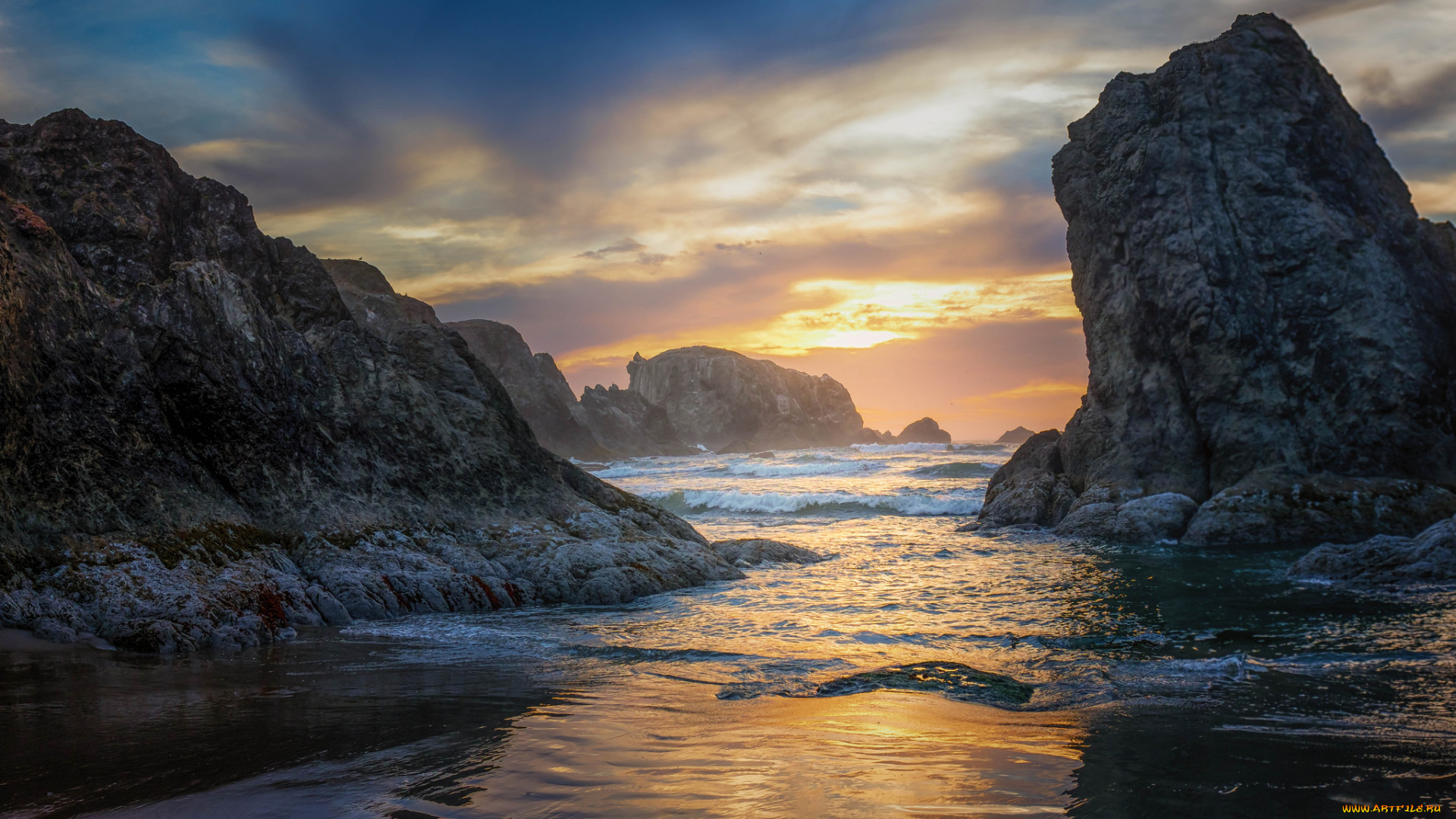 природа, побережье, берег, море