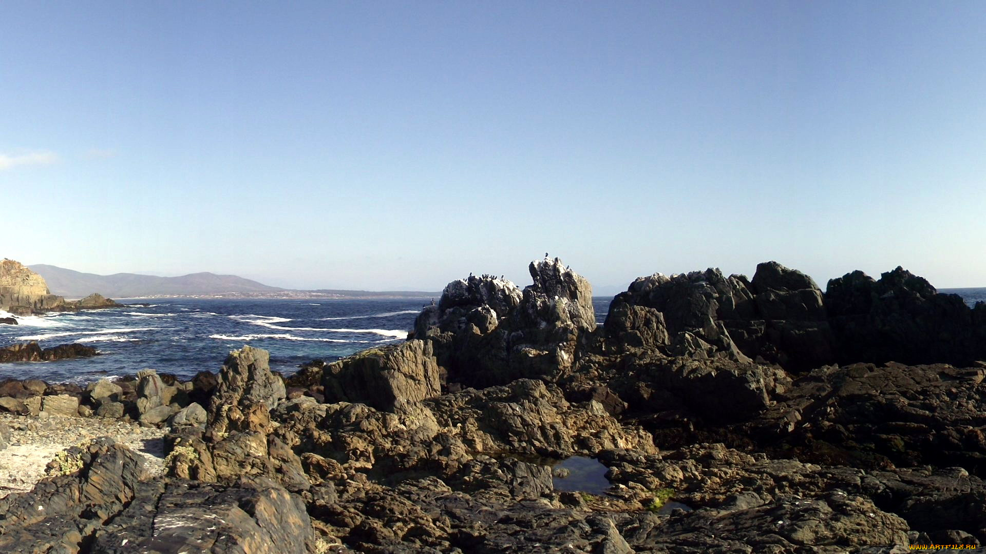 природа, побережье, скалы