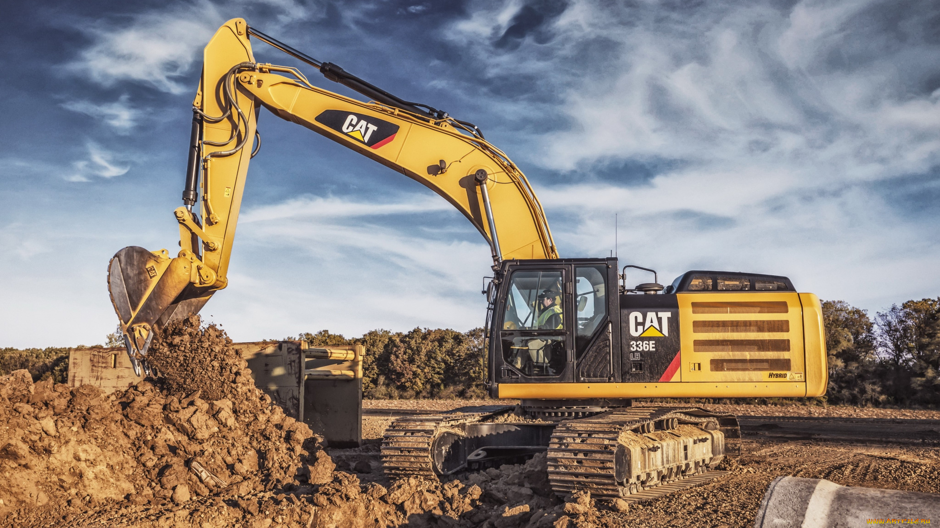 техника, экскаваторы, caterpillar