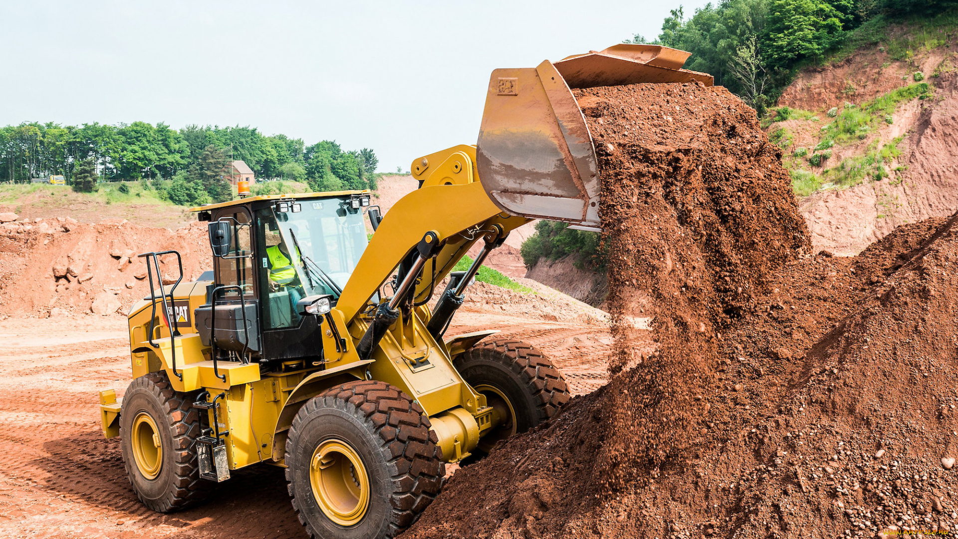 техника, фронтальные, погрузчики, caterpillar