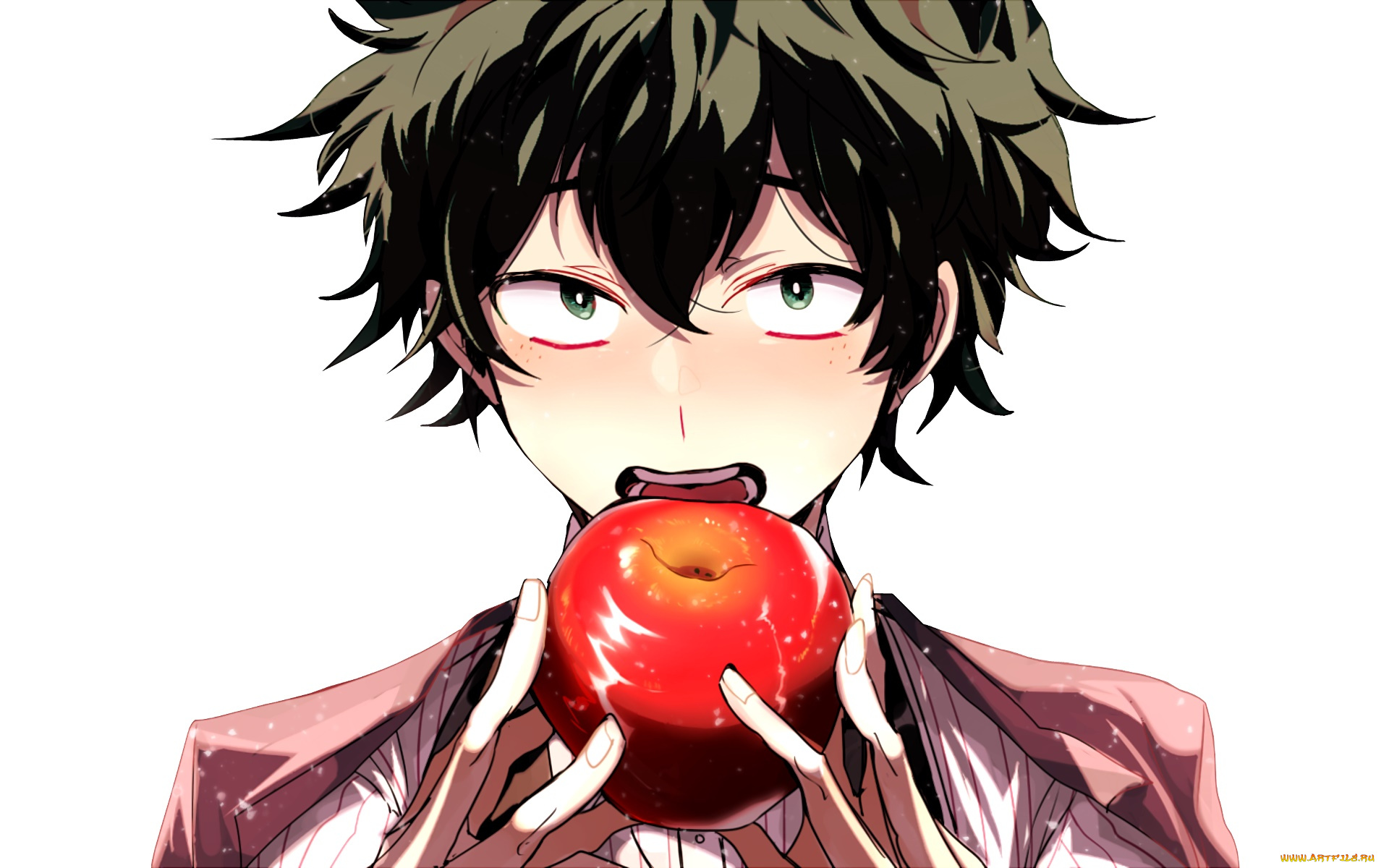 аниме, boku, no, hero, academia, взгляд, фон, парень