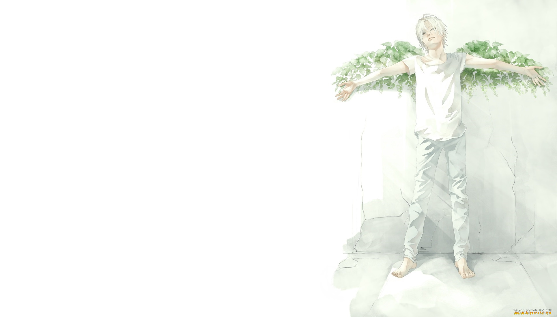 аниме, ангелы, , демоны, парень, ангел