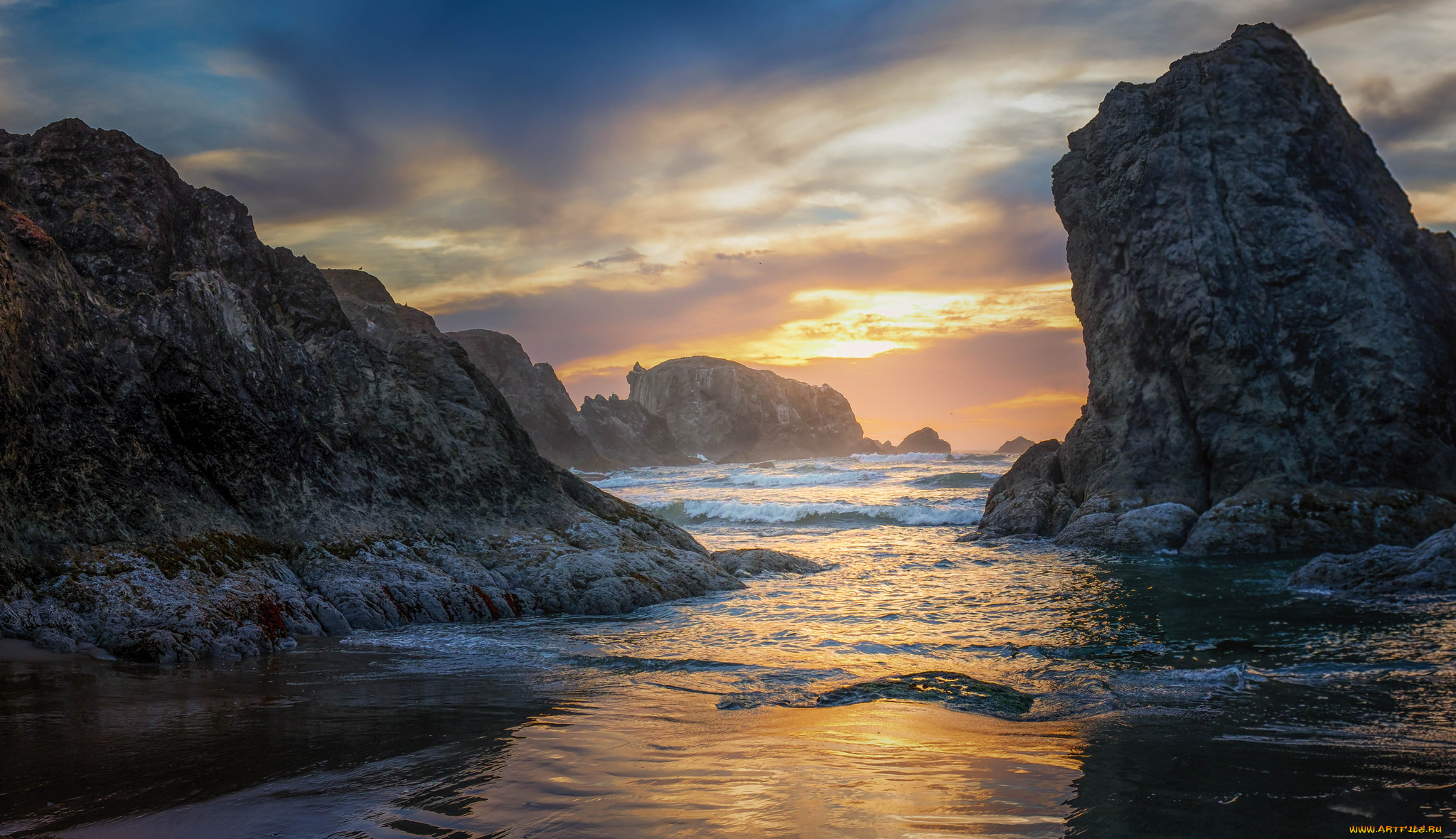 природа, побережье, берег, море