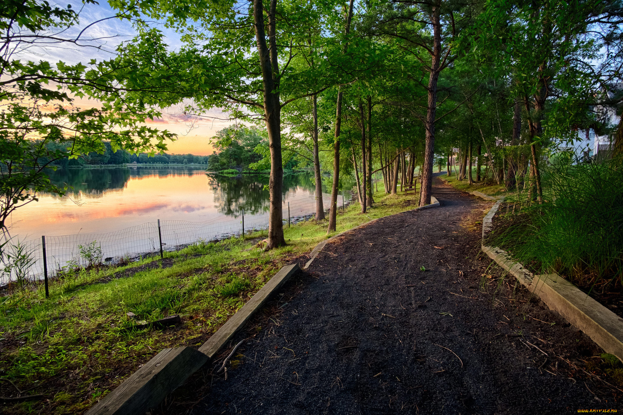 природа, дороги, река, лес