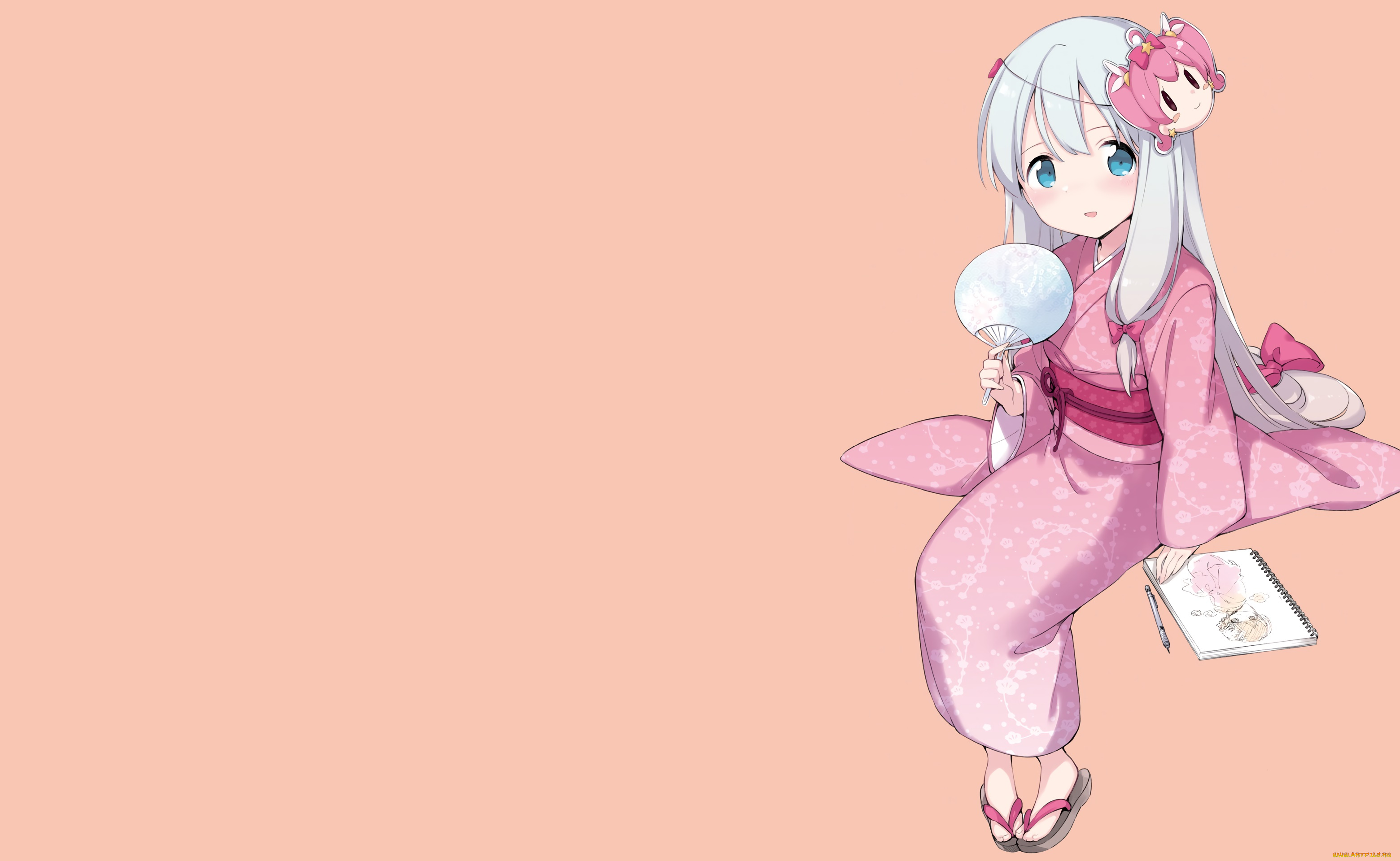 аниме, eromanga-sensei, взгляд, фон, девушка