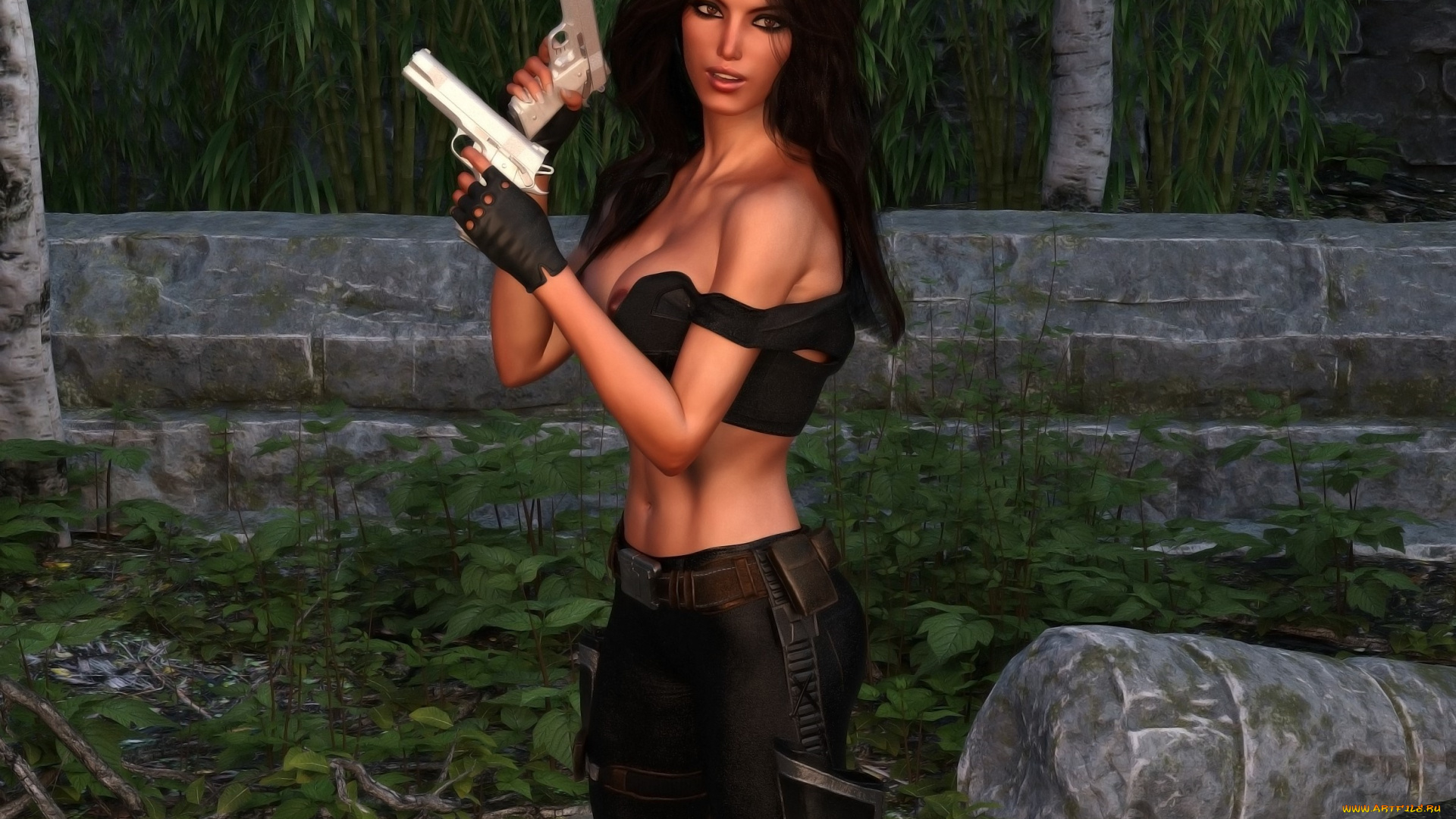 3д, графика, фантазия, , fantasy, девушка, взгляд, фон