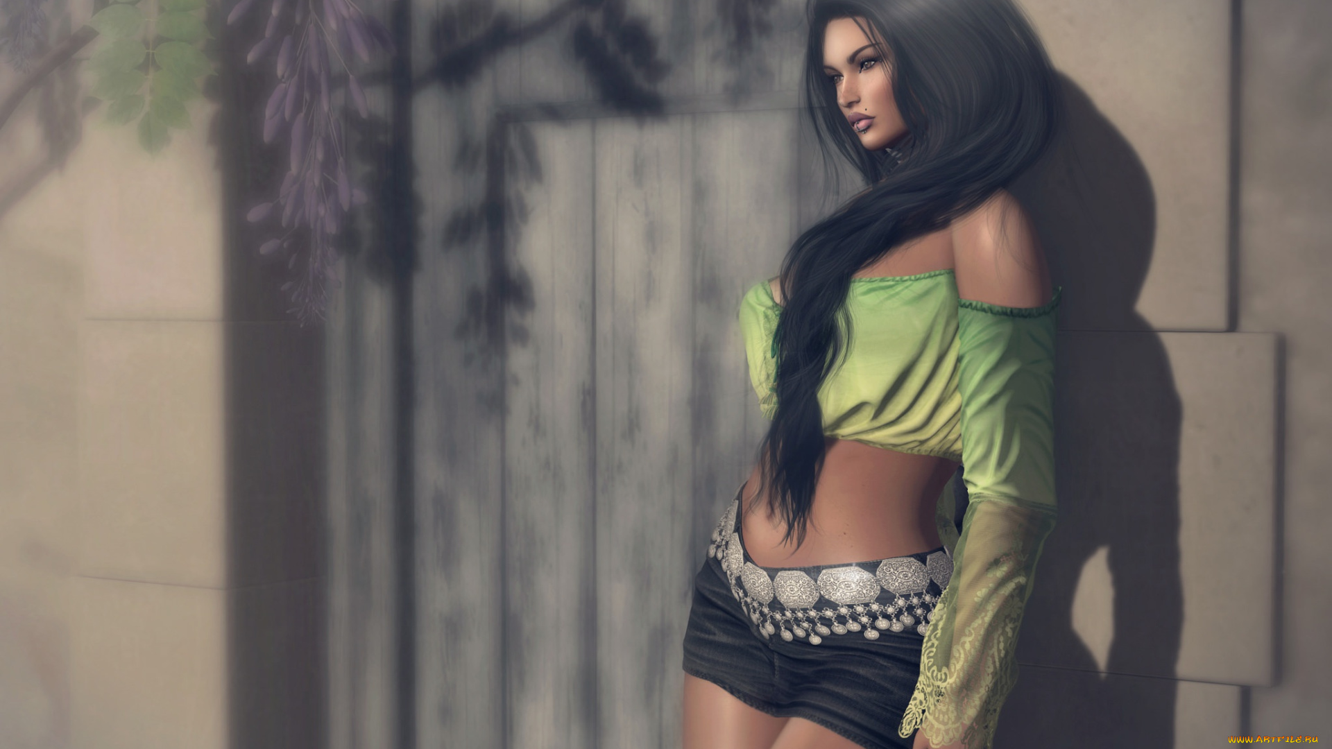 3д, графика, люди, , people, брюнетка, девушка, красотка, фон, фигура