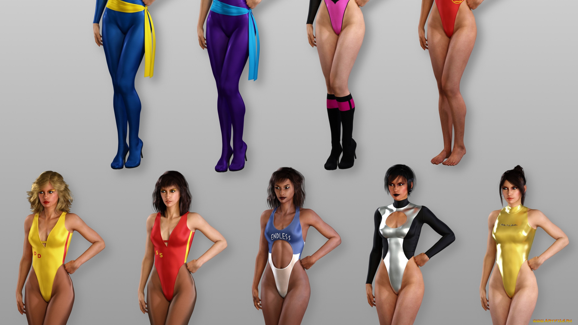 3д, графика, люди, , people, взгляд, девушки, фон