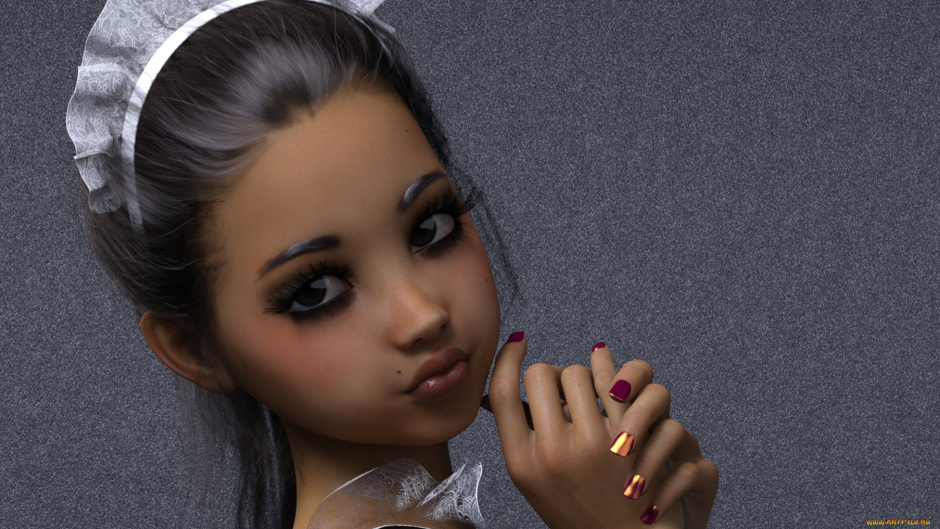 3д, графика, портрет, , portraits, девушка, фон, взгляд
