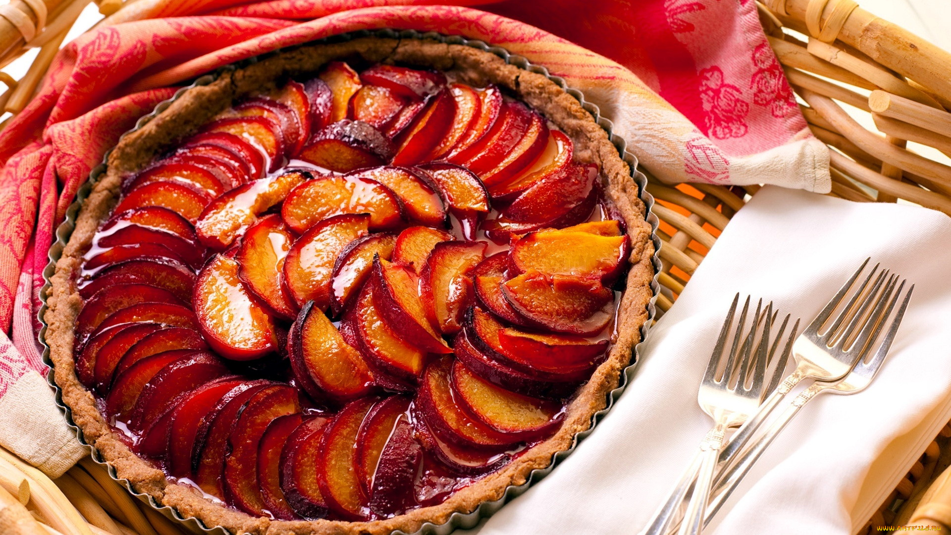 еда, пироги, пирог, сливовый, фруктовый