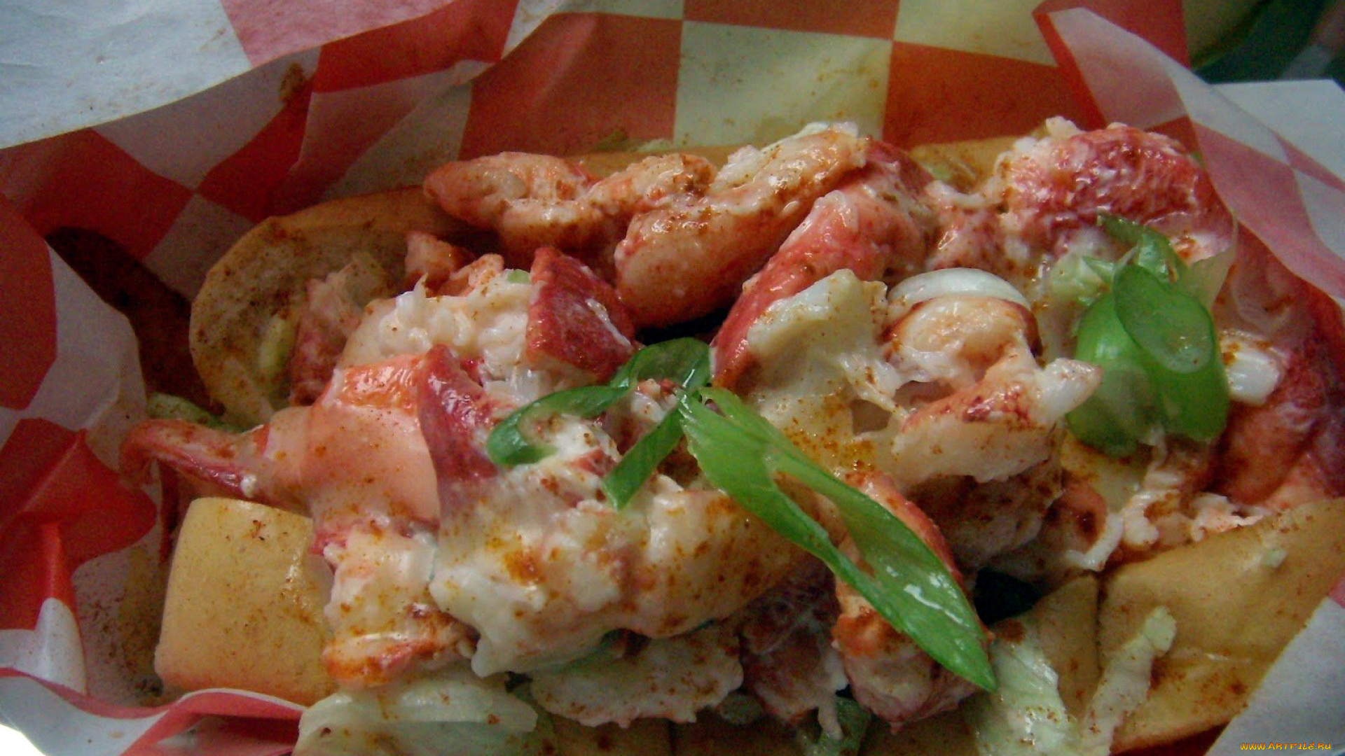 еда, рыбные, блюда, , с, морепродуктами, лобстер