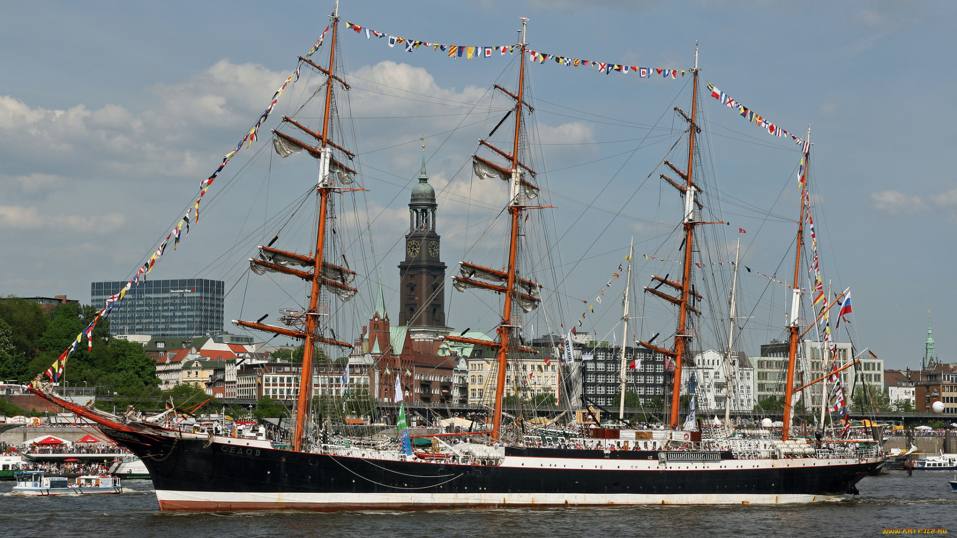 sedov, , hamburg, корабли, парусники, мачты, паруса