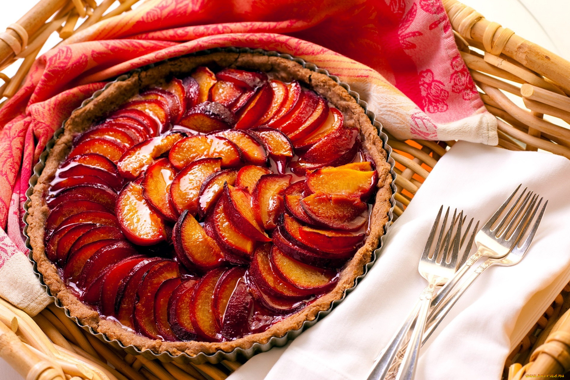 еда, пироги, пирог, сливовый, фруктовый