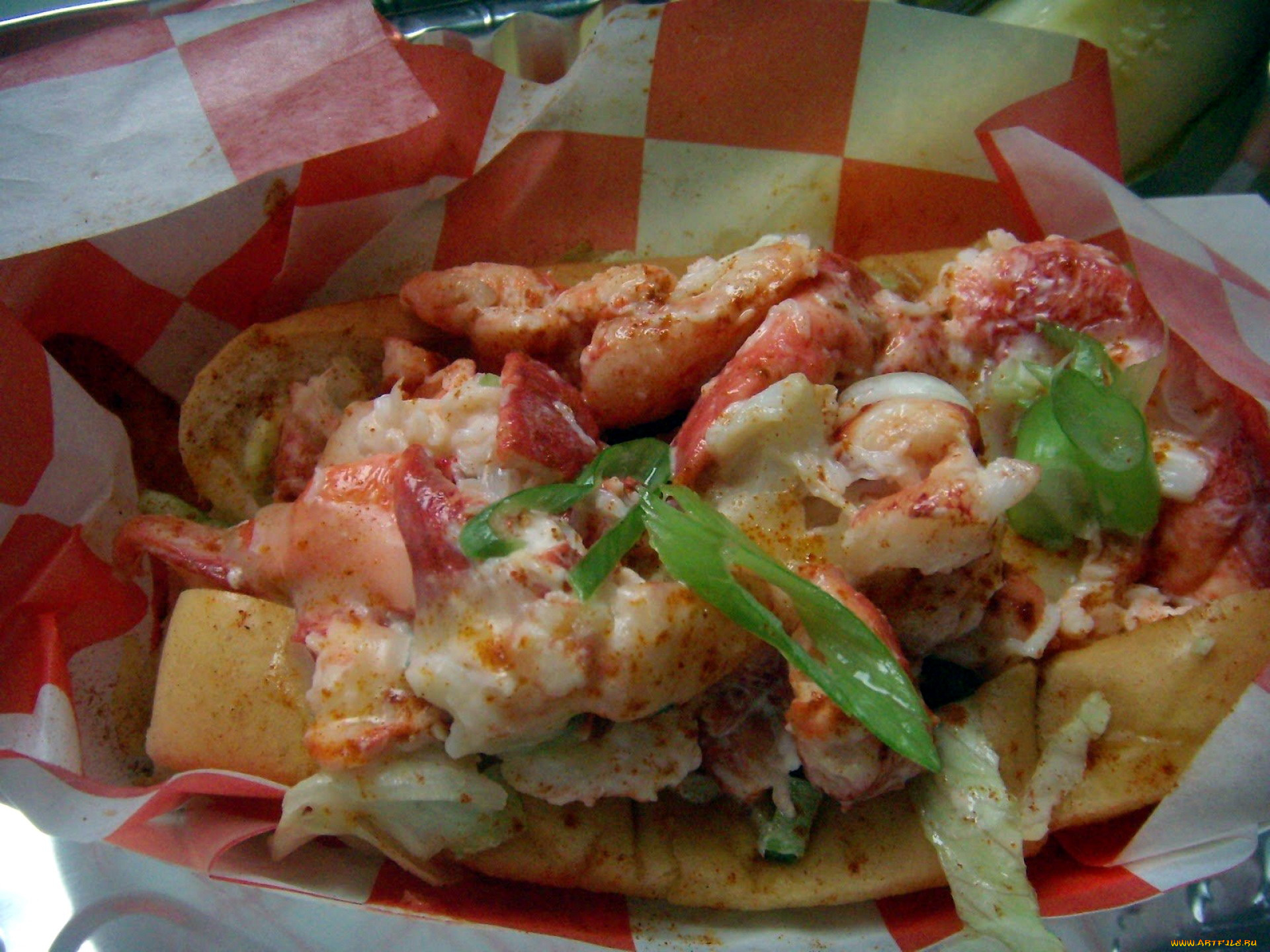 еда, рыбные, блюда, , с, морепродуктами, лобстер