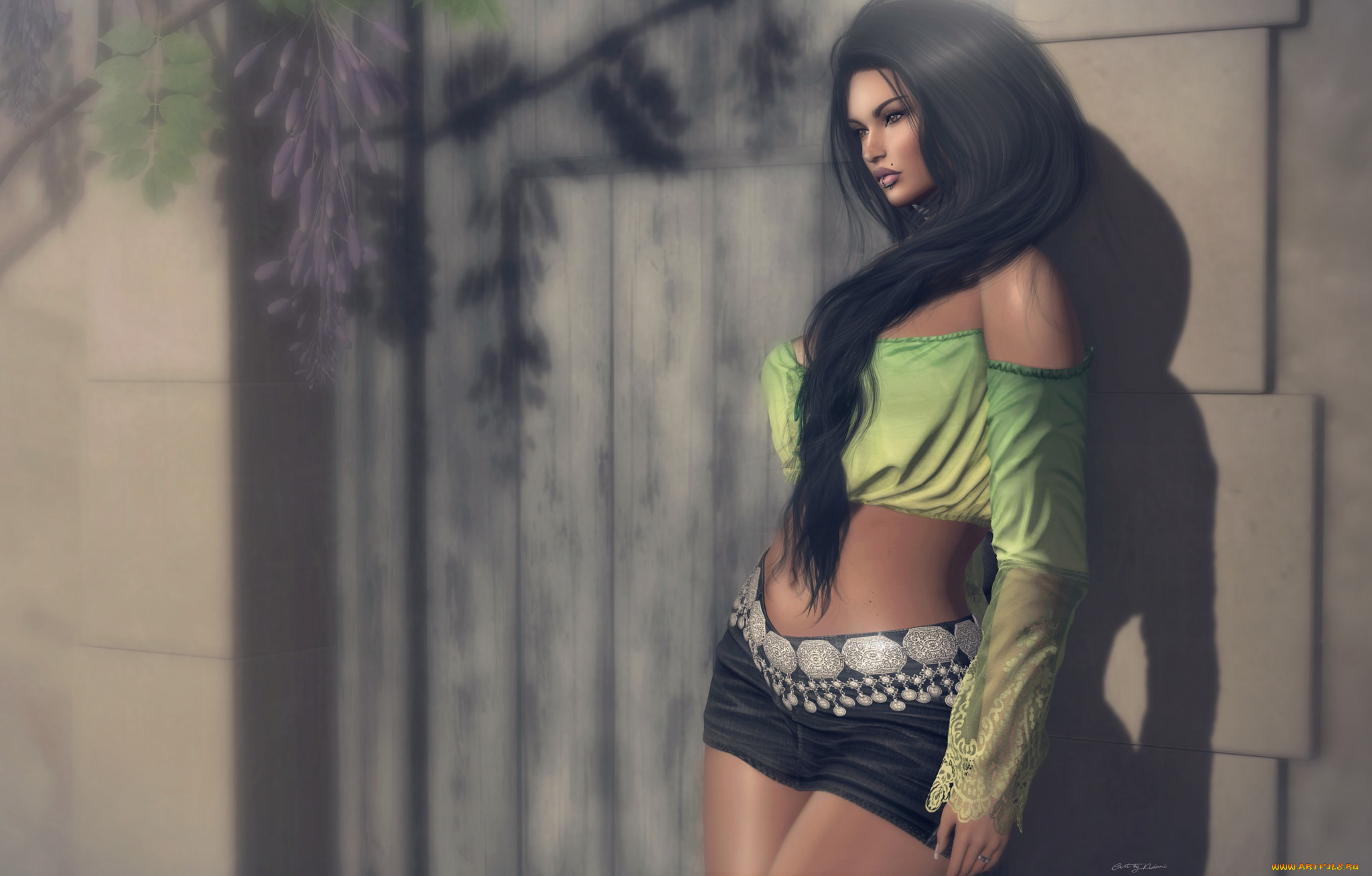 3д, графика, люди, , people, брюнетка, девушка, красотка, фон, фигура