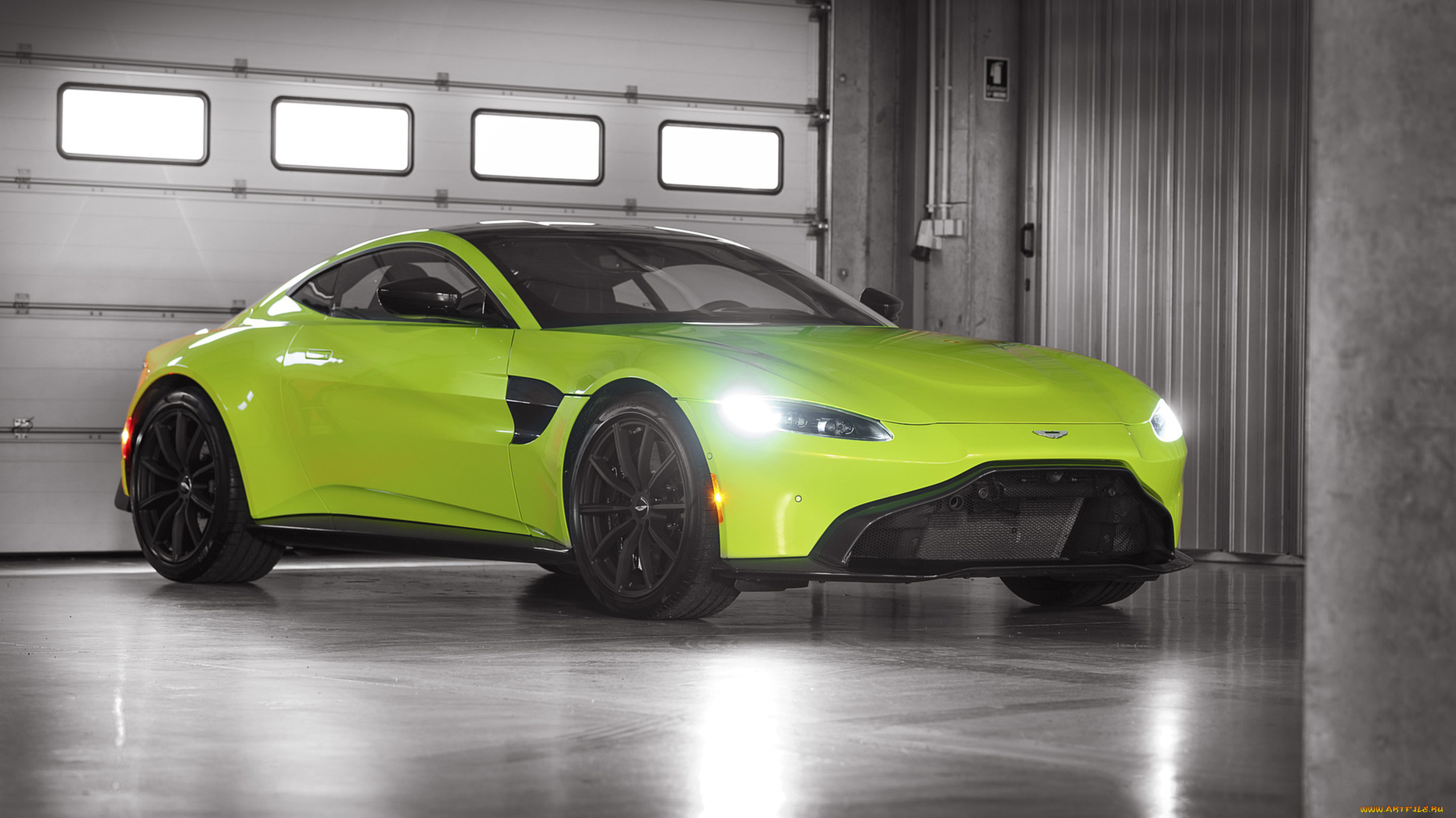 aston, martin, vantage, 2019, автомобили, aston, martin, 2019, vantage, aston, martin, салатовый