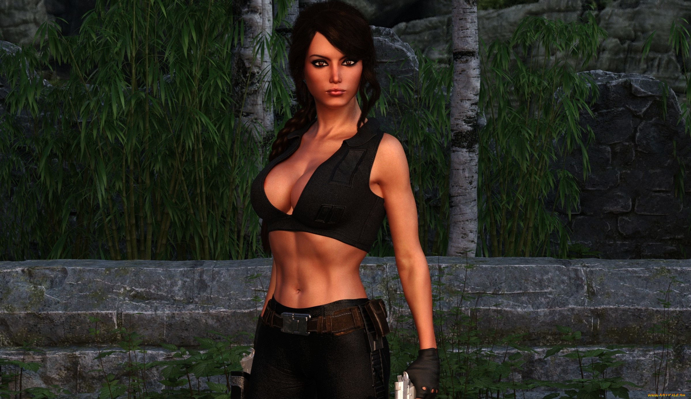 3д, графика, фантазия, , fantasy, фон, взгляд, девушка