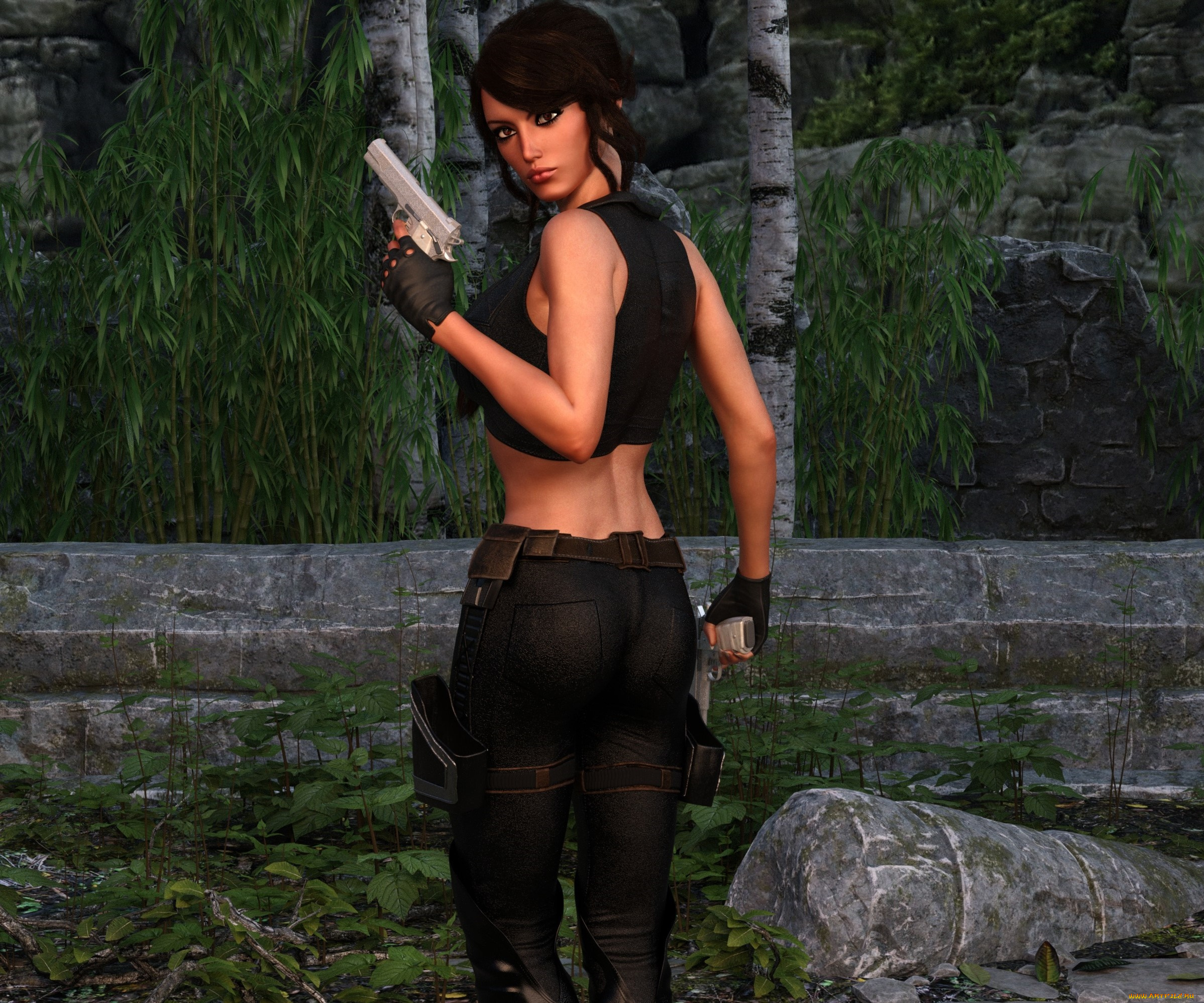 3д, графика, фантазия, , fantasy, фон, взгляд, девушка