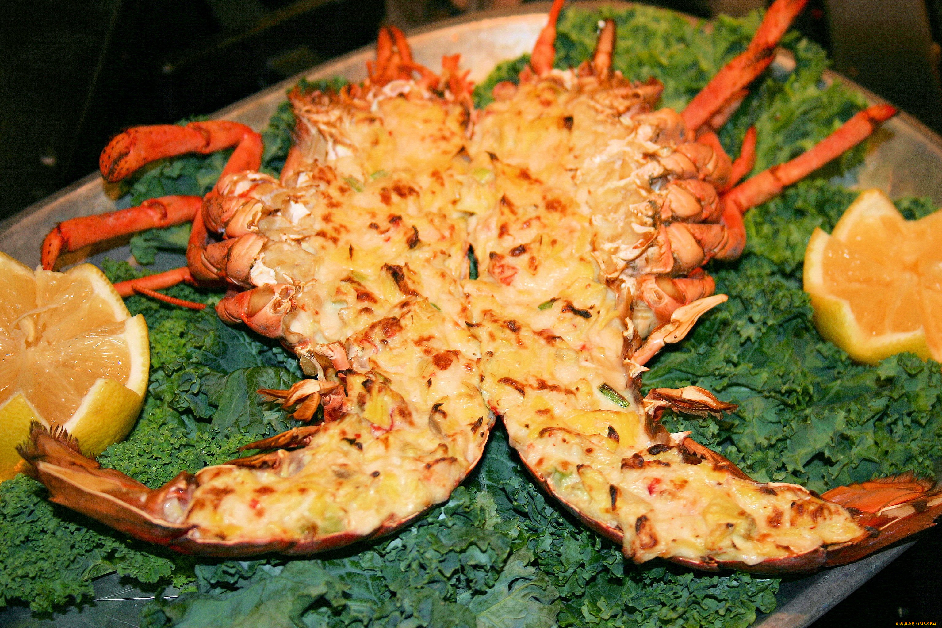 еда, рыбные, блюда, , с, морепродуктами, лобстер