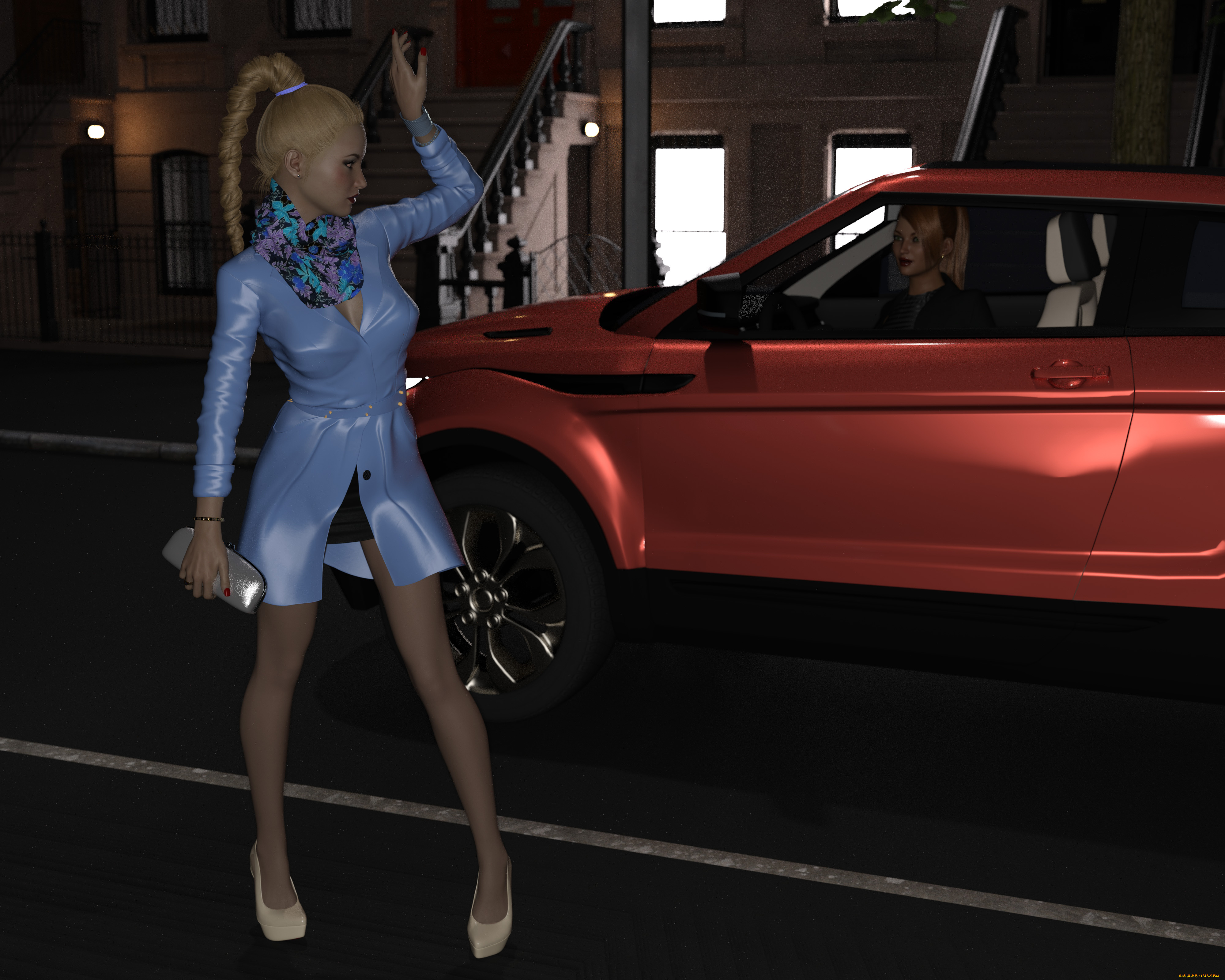 she, woif, 3д, графика, фантазия, , fantasy, девушка, взгляд, фон