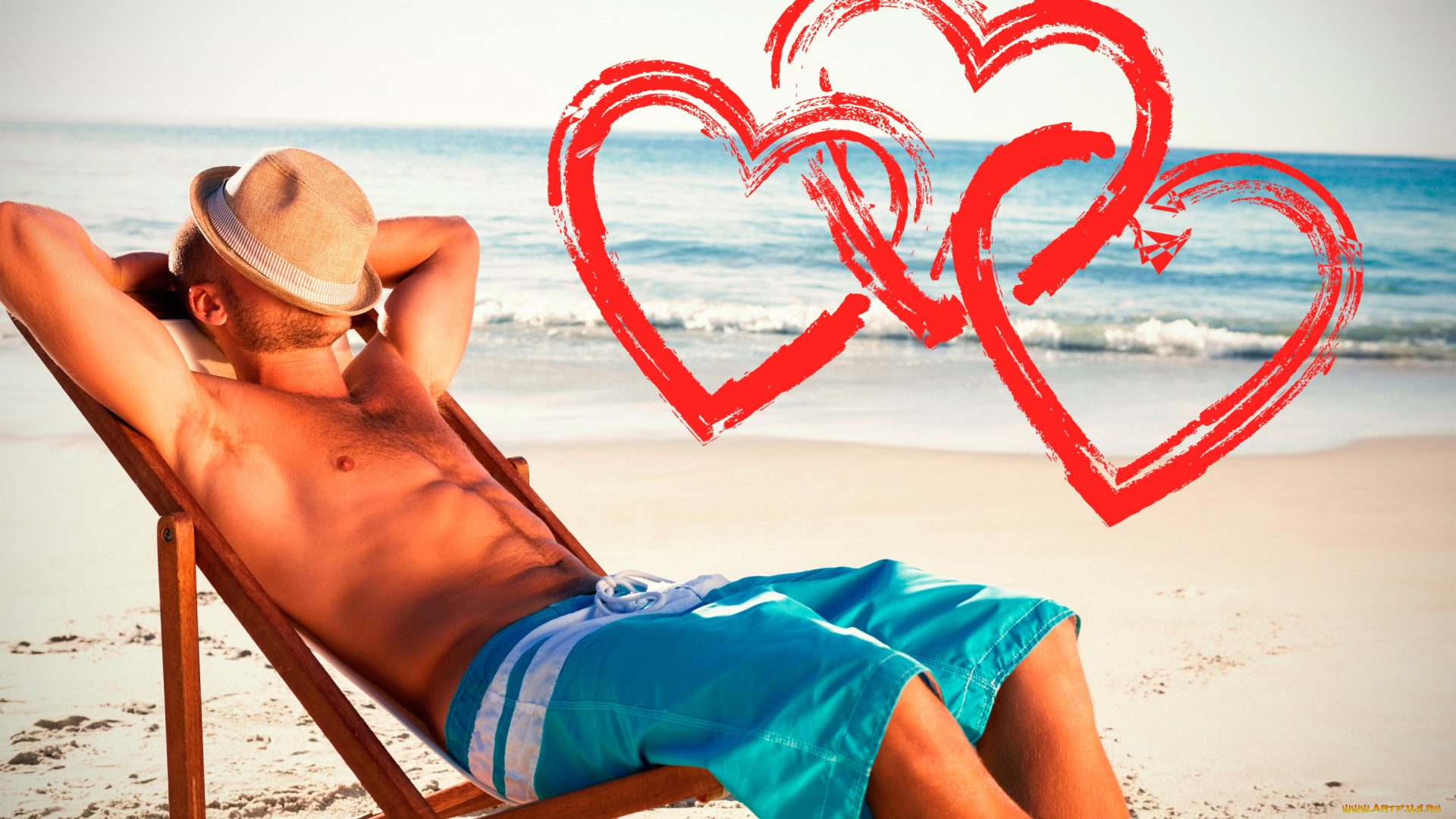 мужчины, -, unsort, пляж