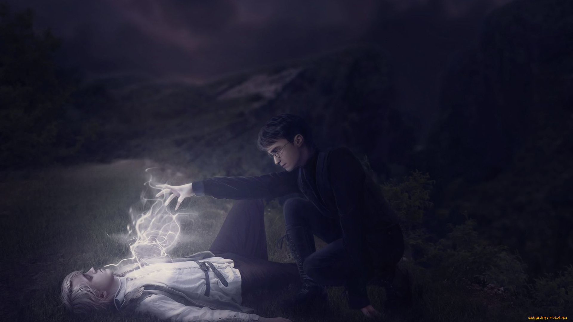 рисованное, кино, магия, драко, малфой, гарри, поттер