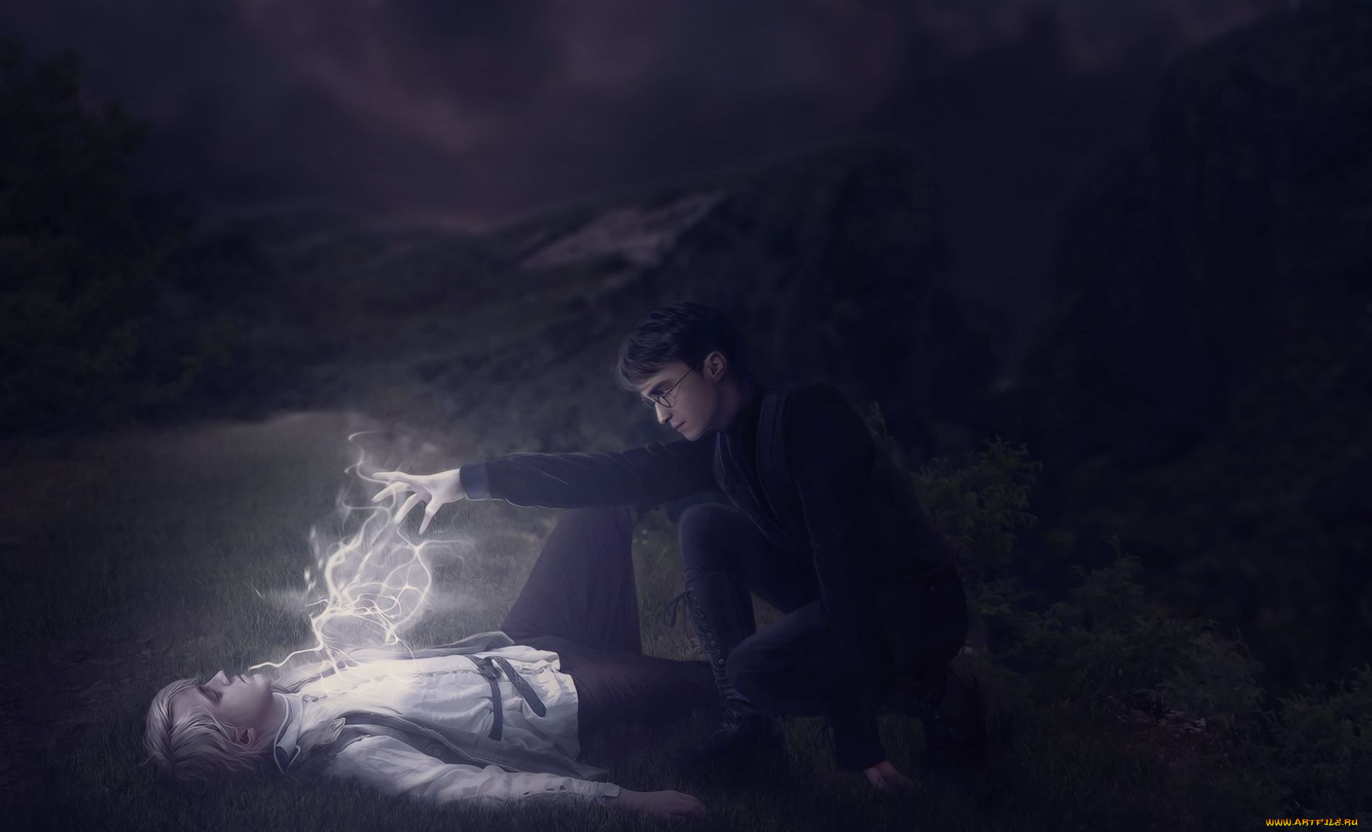 рисованное, кино, магия, драко, малфой, гарри, поттер