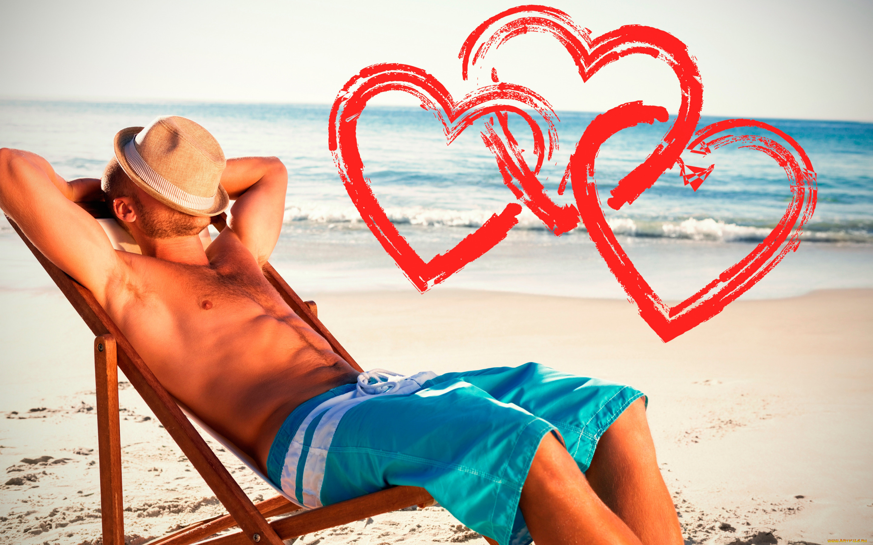 мужчины, -, unsort, пляж