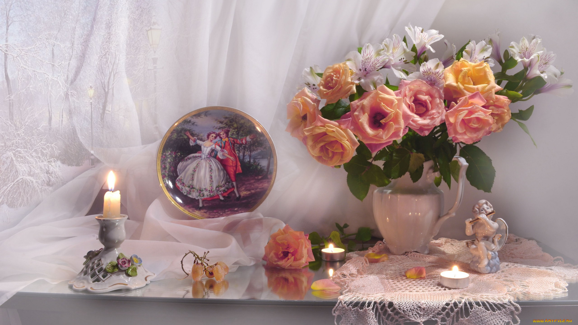 цветы, букеты, , композиции, альстромерия, розы, букет