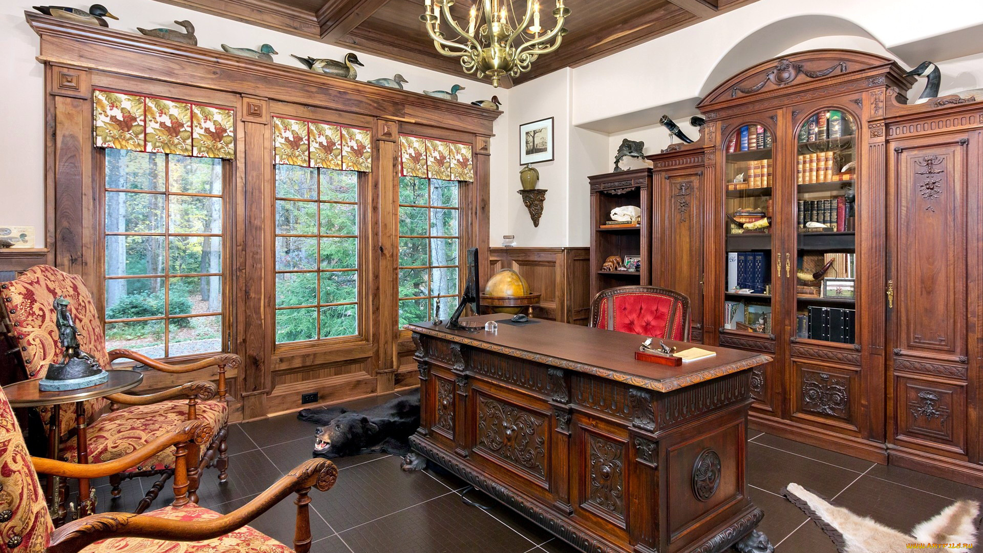 интерьер, кабинет, , библиотека, , офис, офис