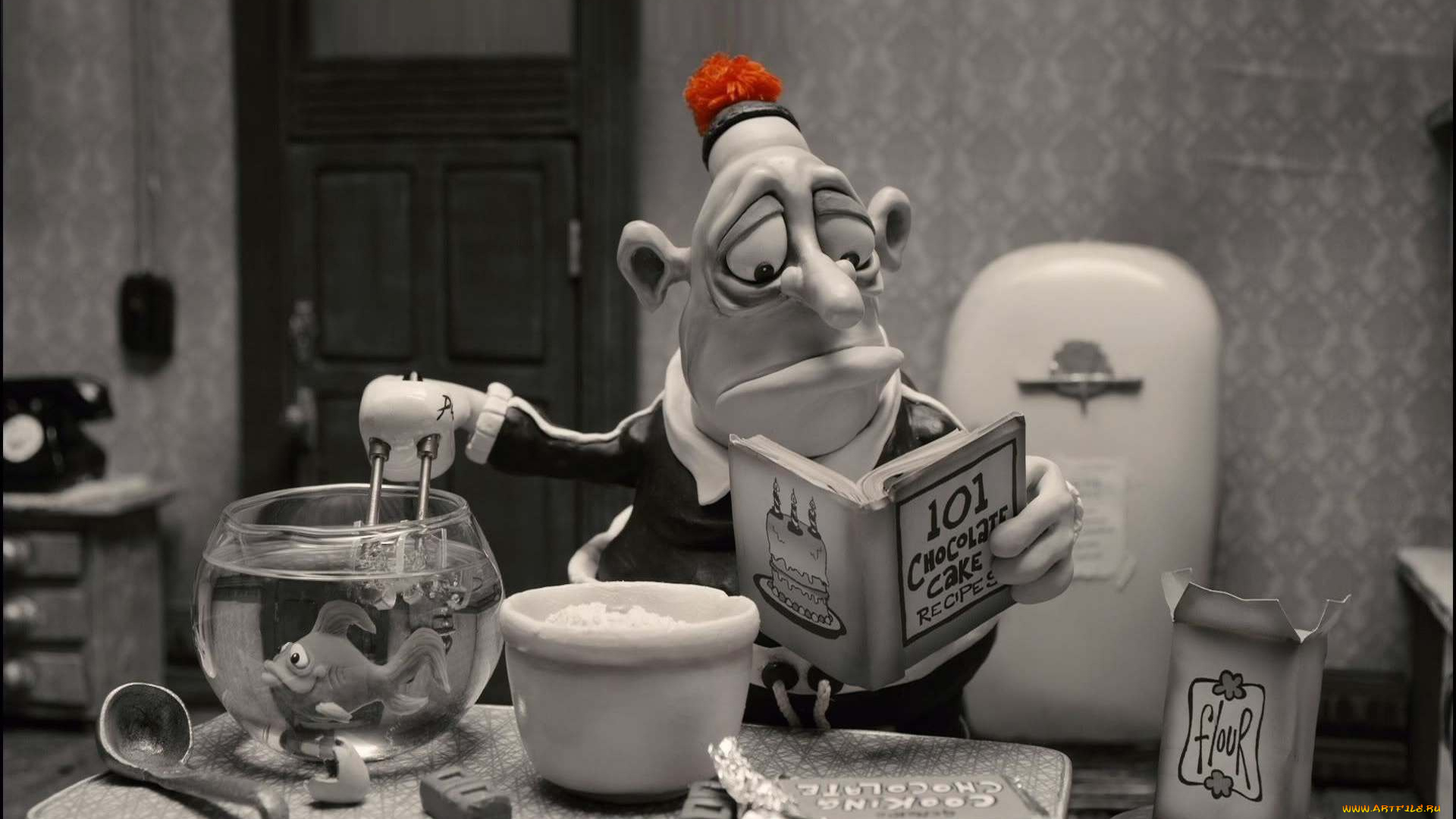 мультфильмы, mary, and, max, рыбка, кухня, книга