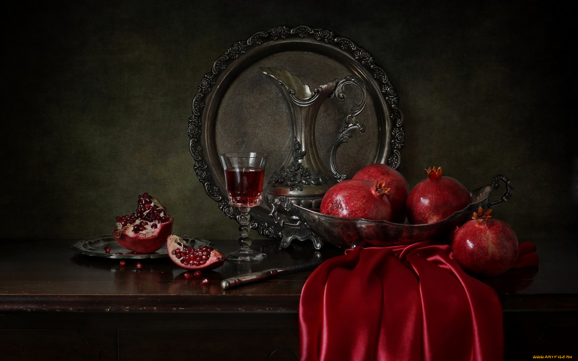 еда, гранат, зерна, вино