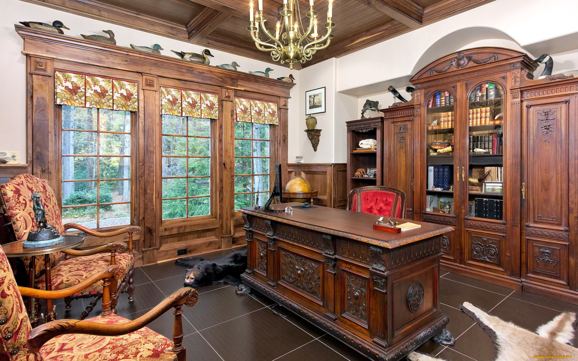 интерьер, кабинет, , библиотека, , офис, офис
