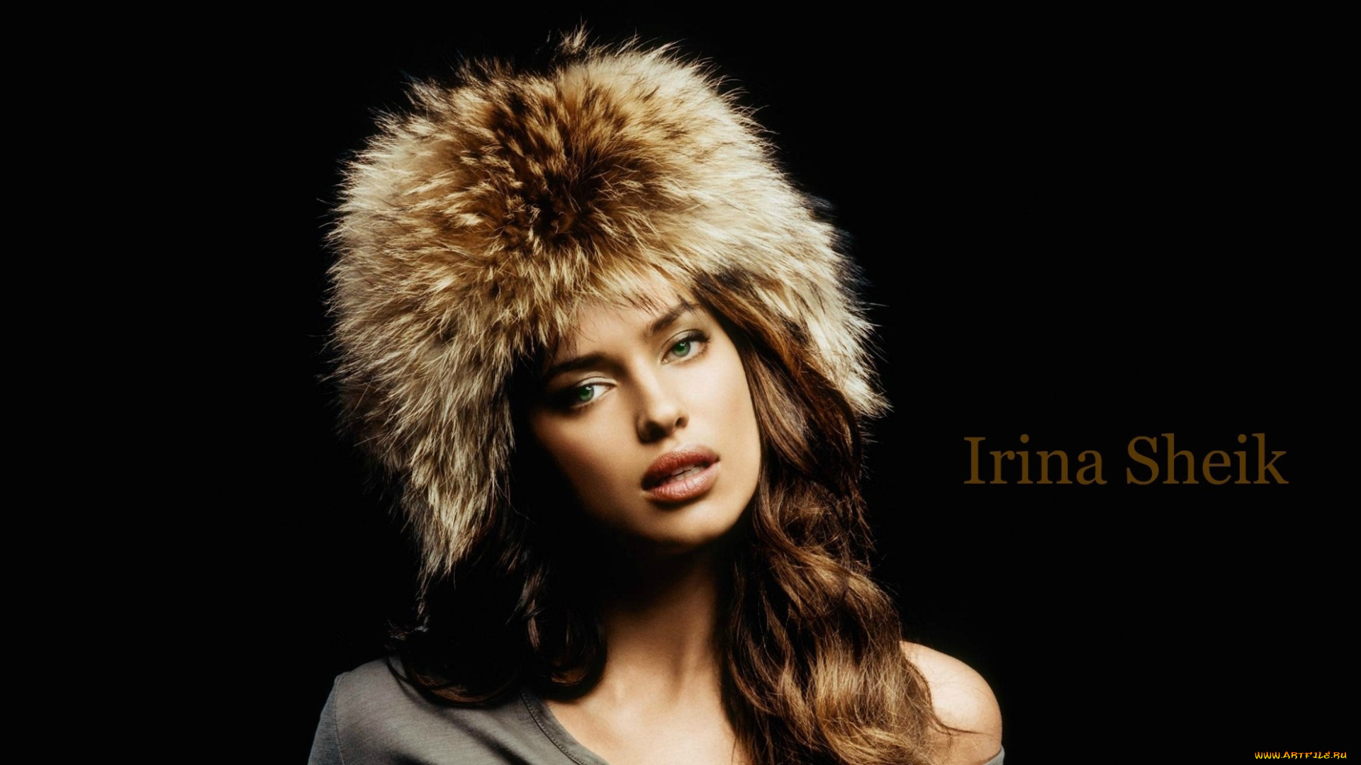 девушки, irina, shayk, меховая, шапка