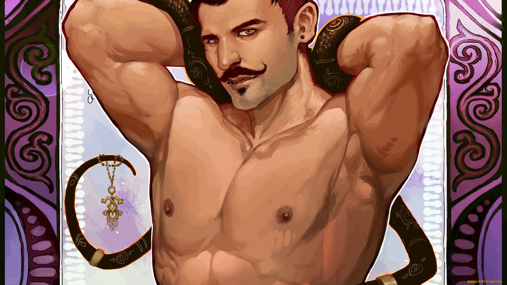 видео, игры, dragon, age, мужчина, торс, змея